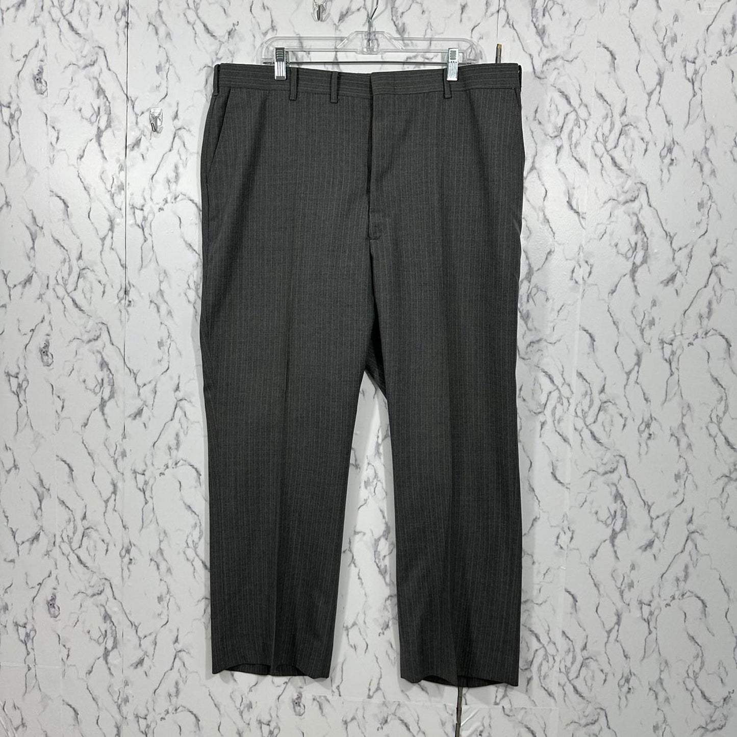 Academia Preppy Classic Gray Pinstripe Suit Set