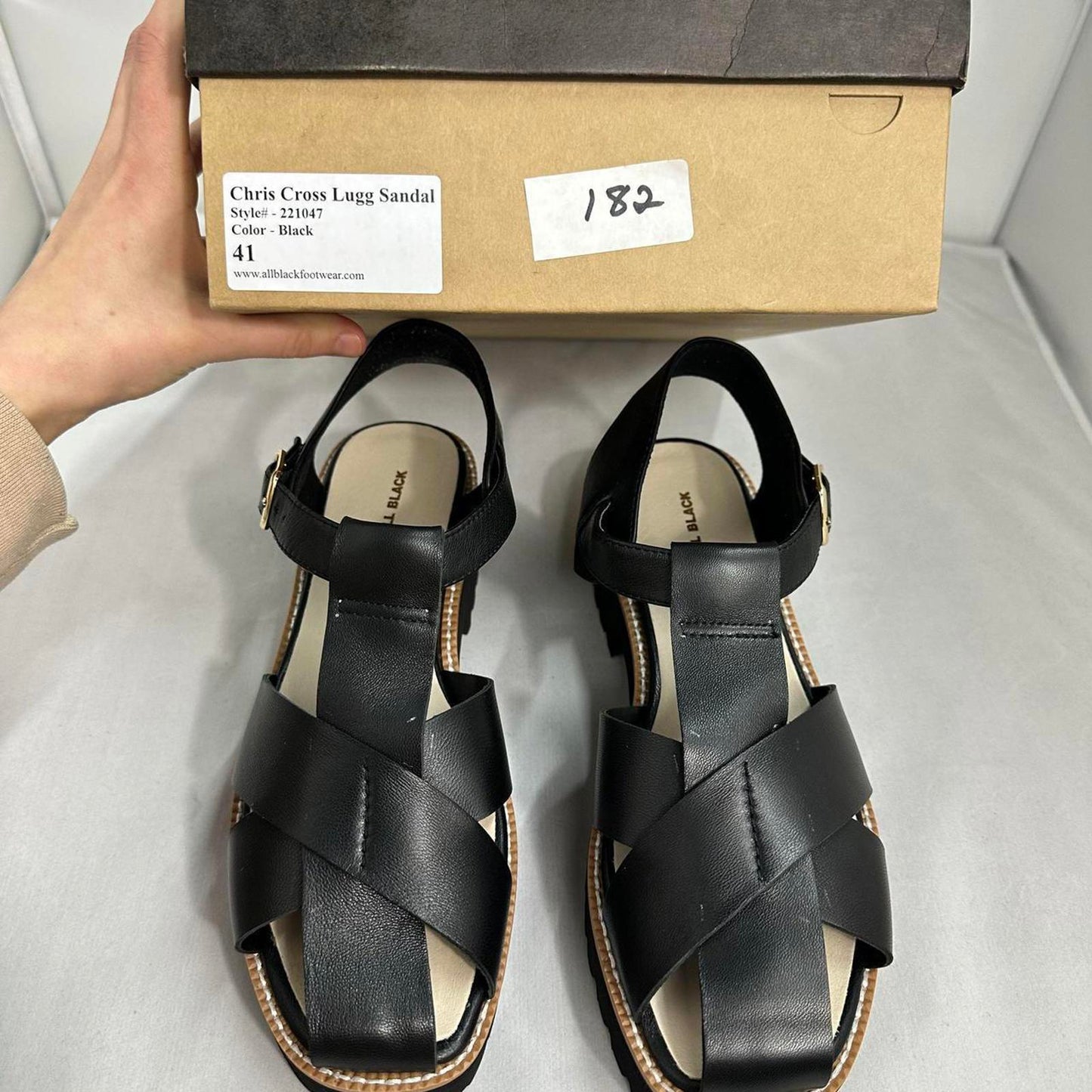 All Black Chunky Platform Sandals (9)