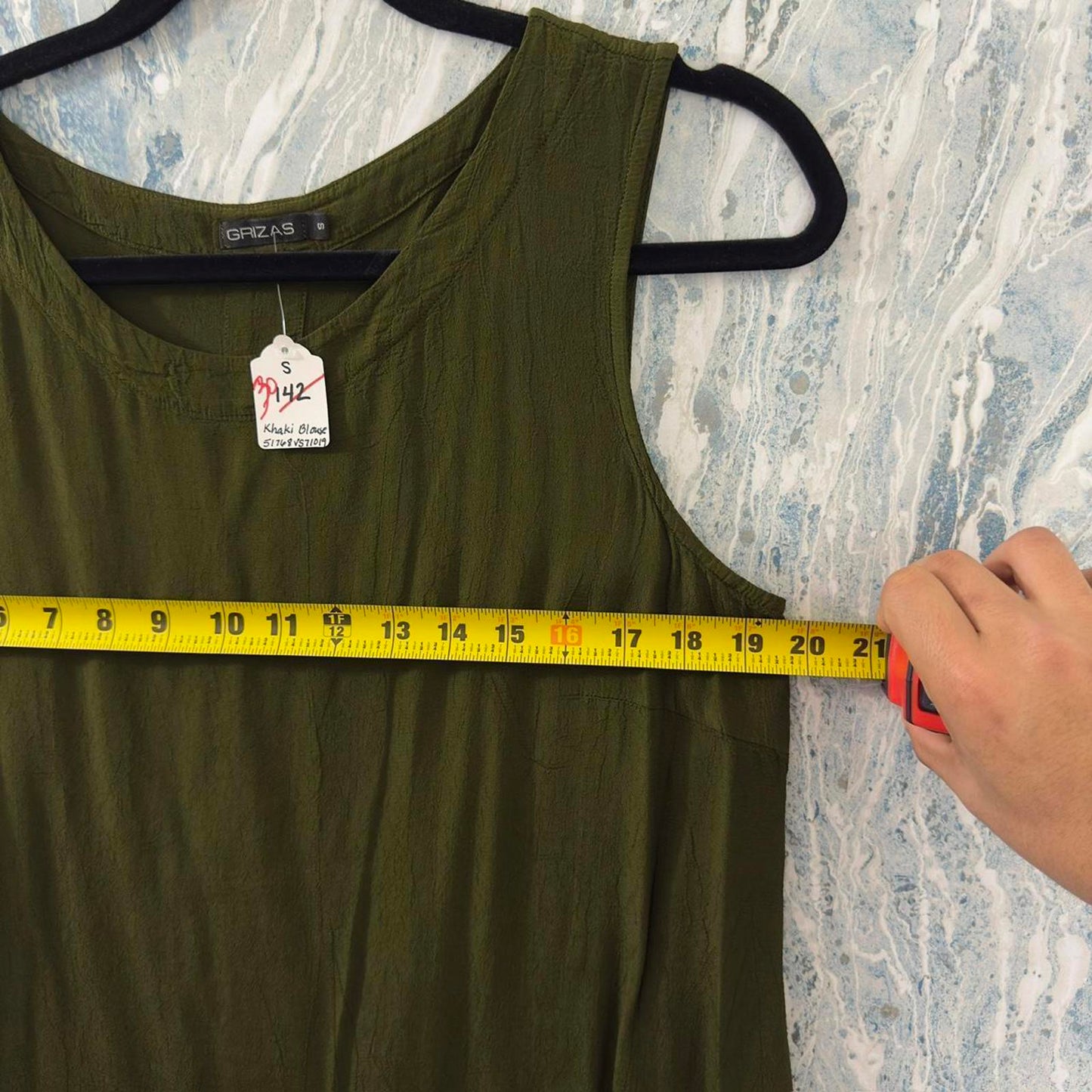 Boho Green Sleeveless Tank Dress (S)