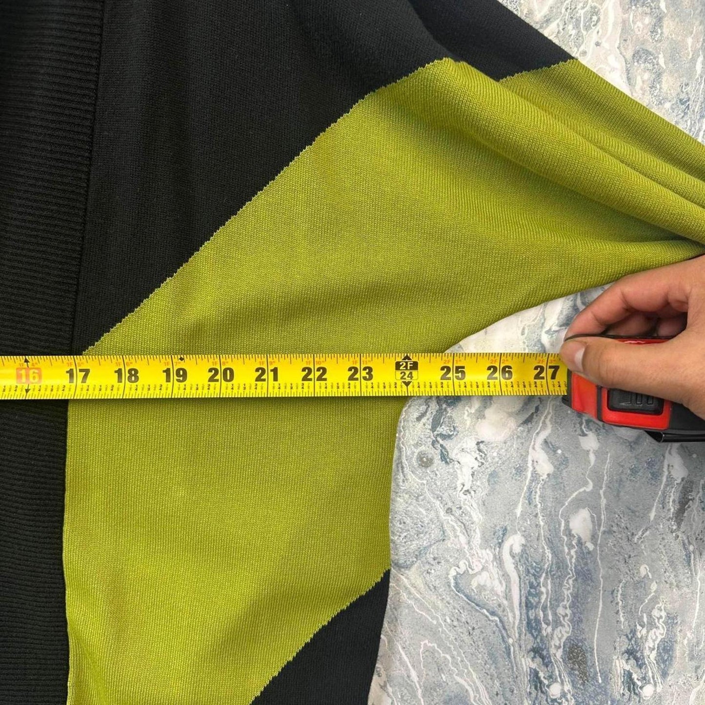 Green and Black Geometric Cardigan (One Size)