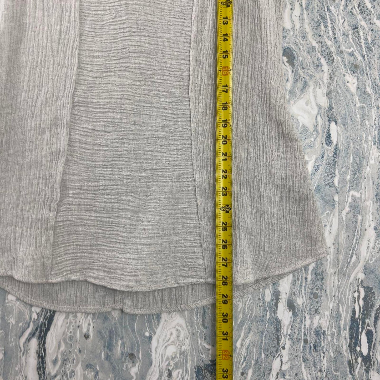 Designer Gray Textured Sleeveless Tank Top (M)