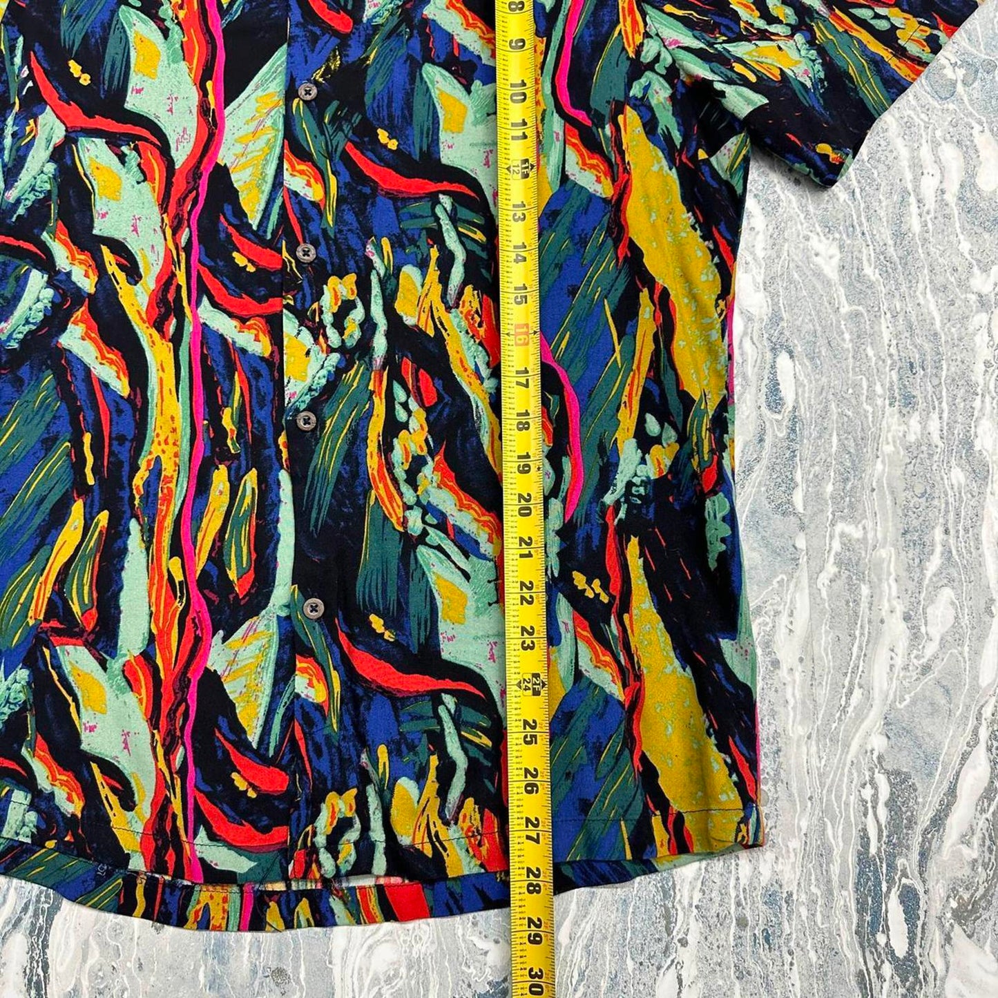 Abstract Print Short Sleeve Shirt (S)
