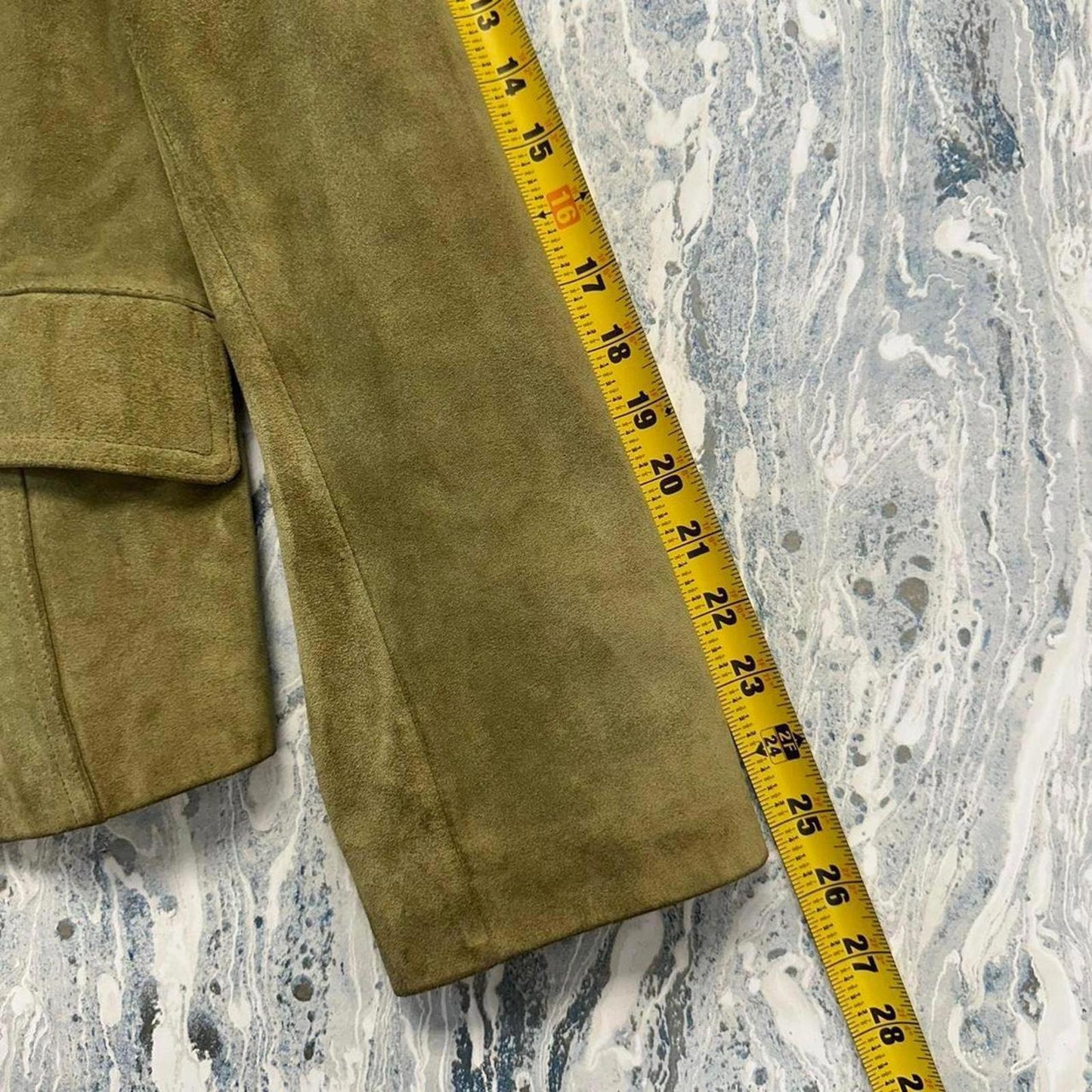 ANN TAYLOR Classic Olive Green Suede Blazer Jacket (10)