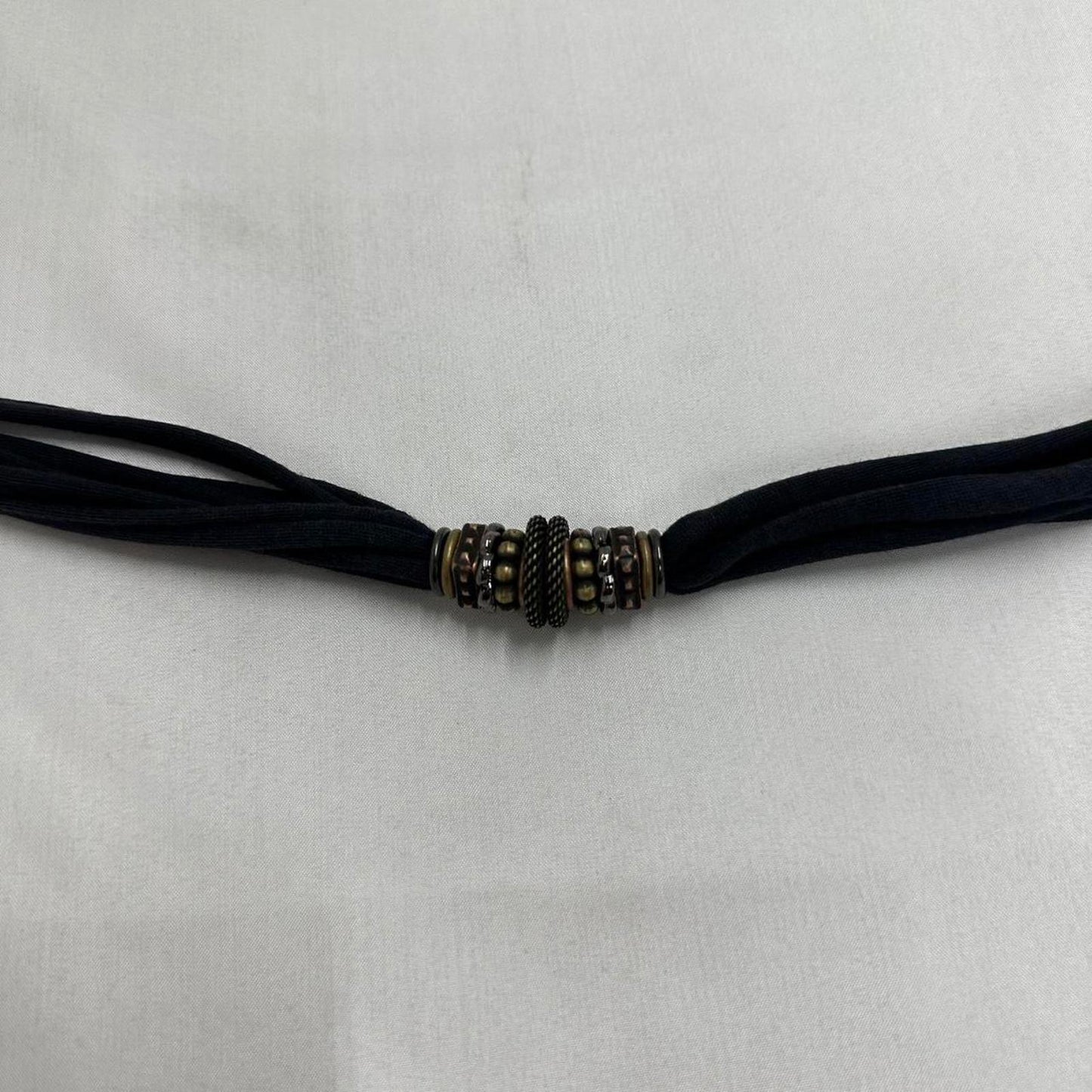 Boho Vintage Black Beaded Necklace