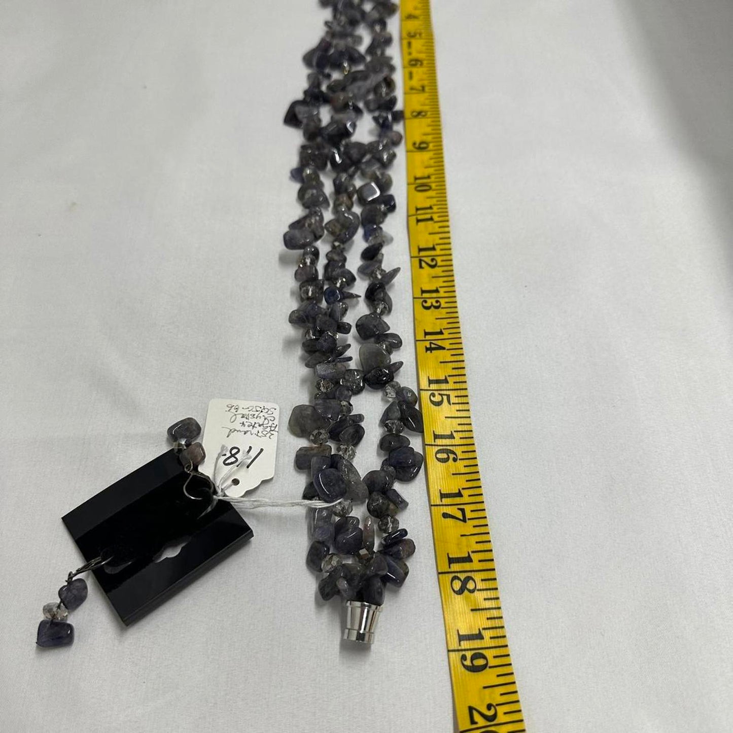 Boho Vintage Purple Crystal Multi- Strand Beaded Necklace