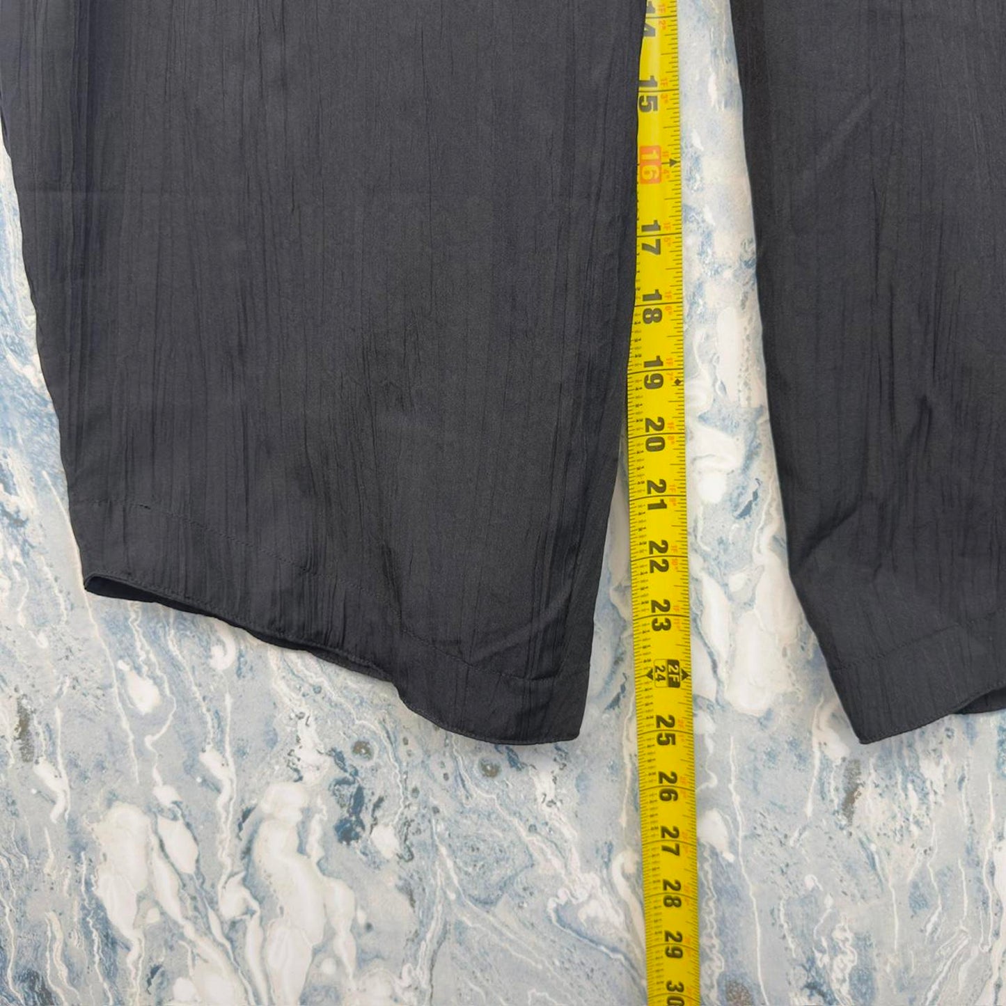 Designer Tara Vao Black Wide-Leg Pants (XL)