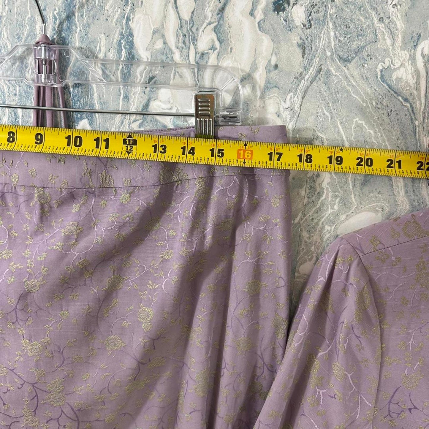 Light Purple Paisley Skirt Suit Set (14)