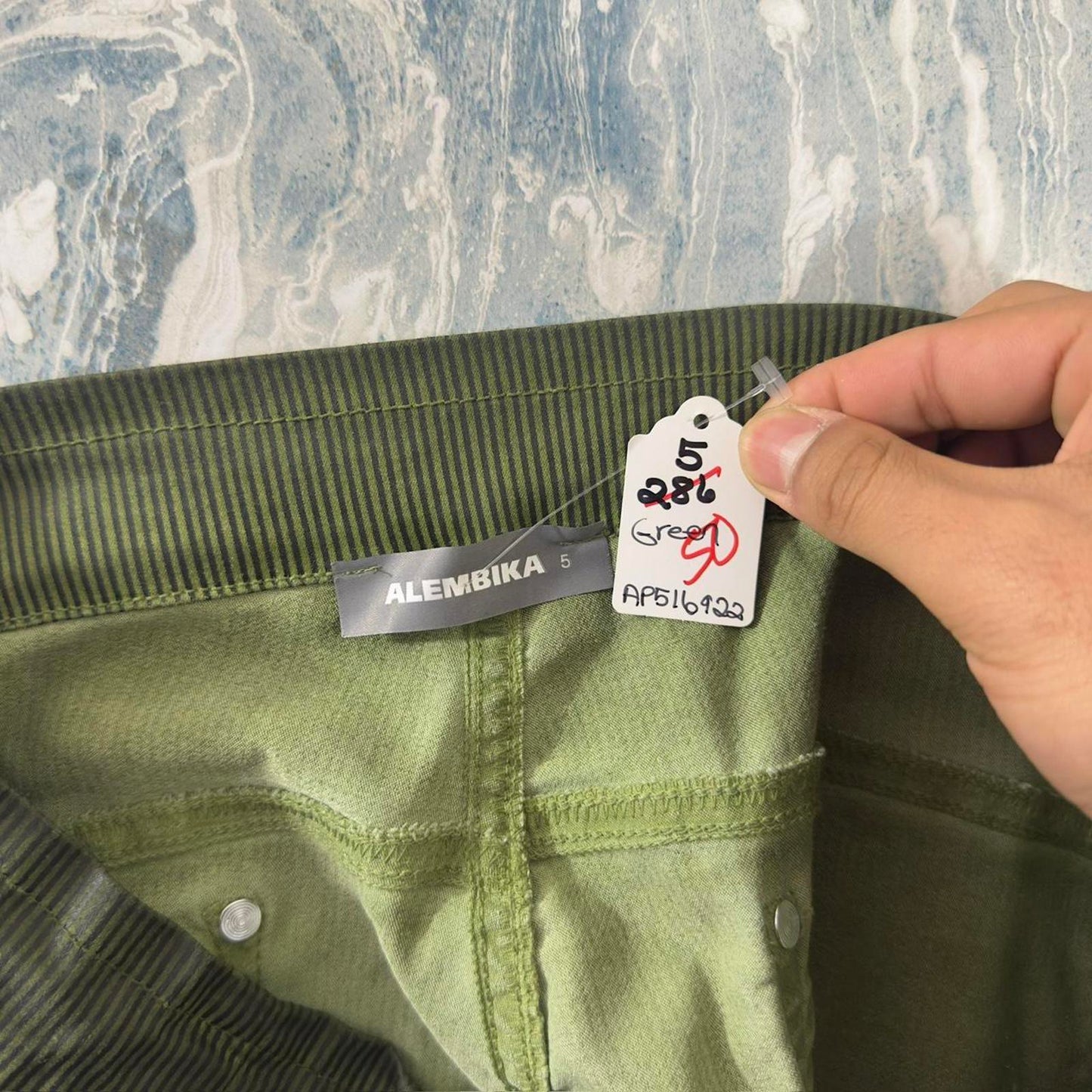 Alembika Designer Green Drawstring Pants (5)