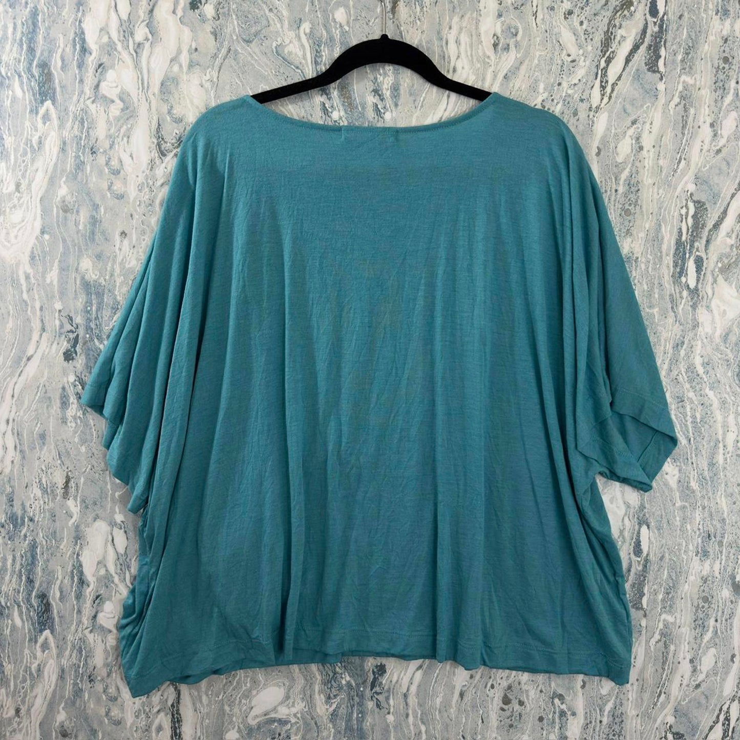 Boho Teal Oversized Tunic Top (L)