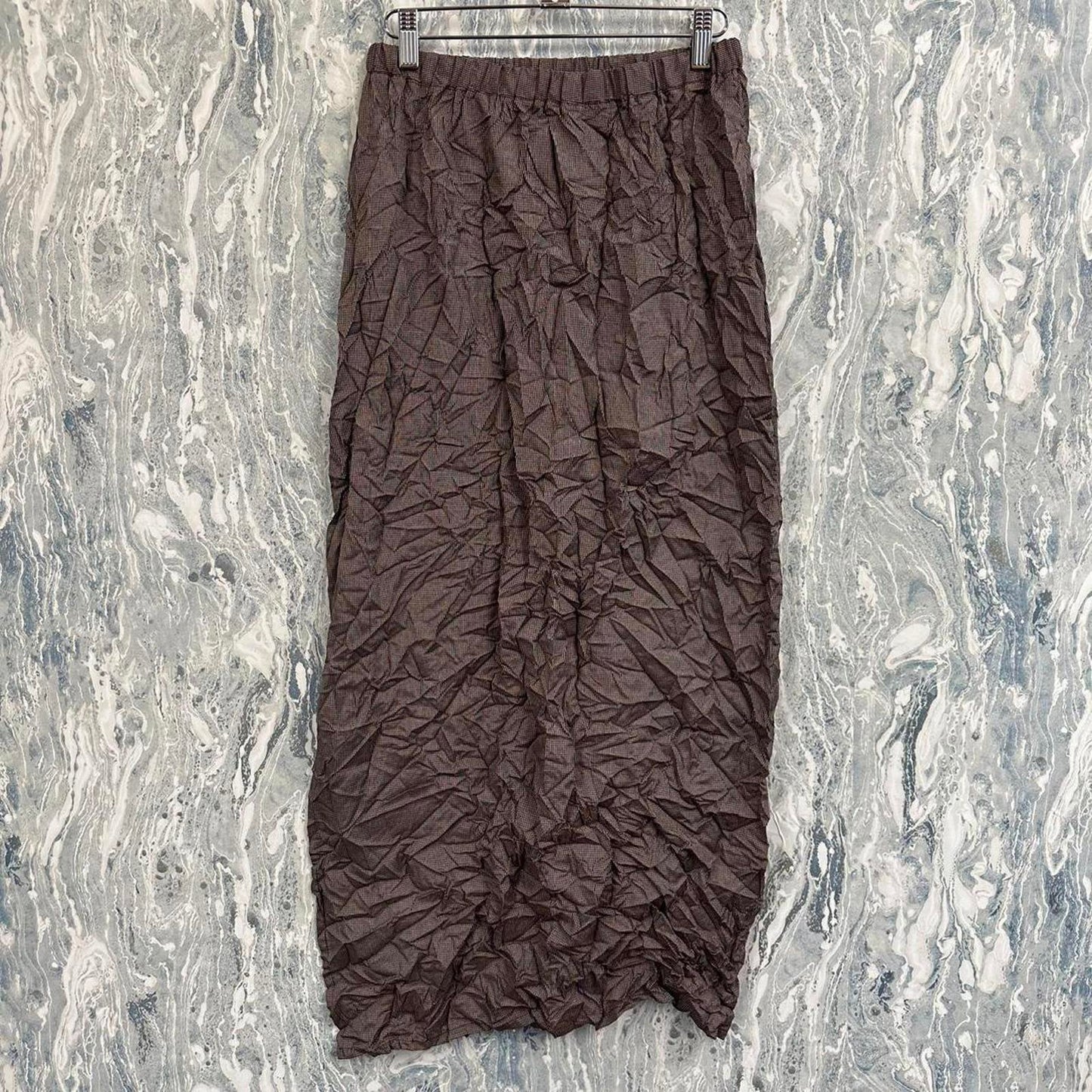 academia minimalist brown twead maxiskirt (XL)