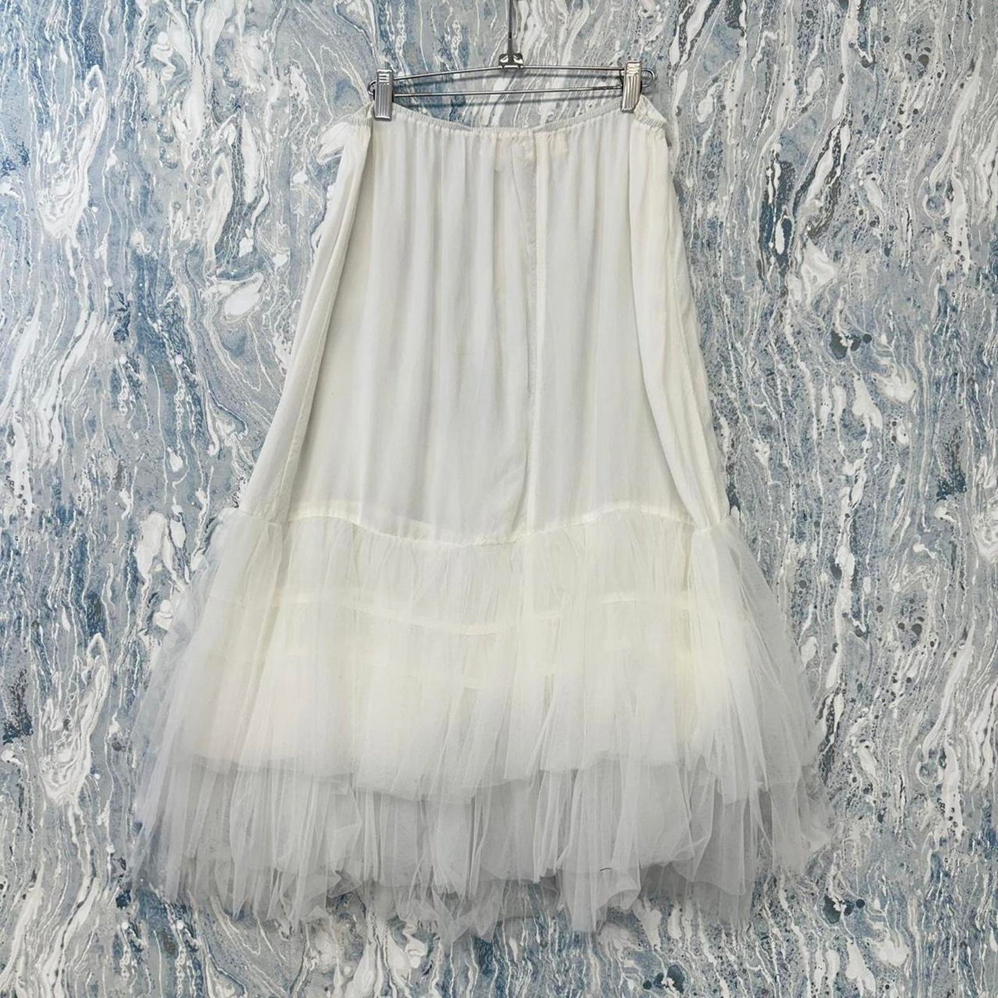 Bodil Boho White Tulle Skirt (L)