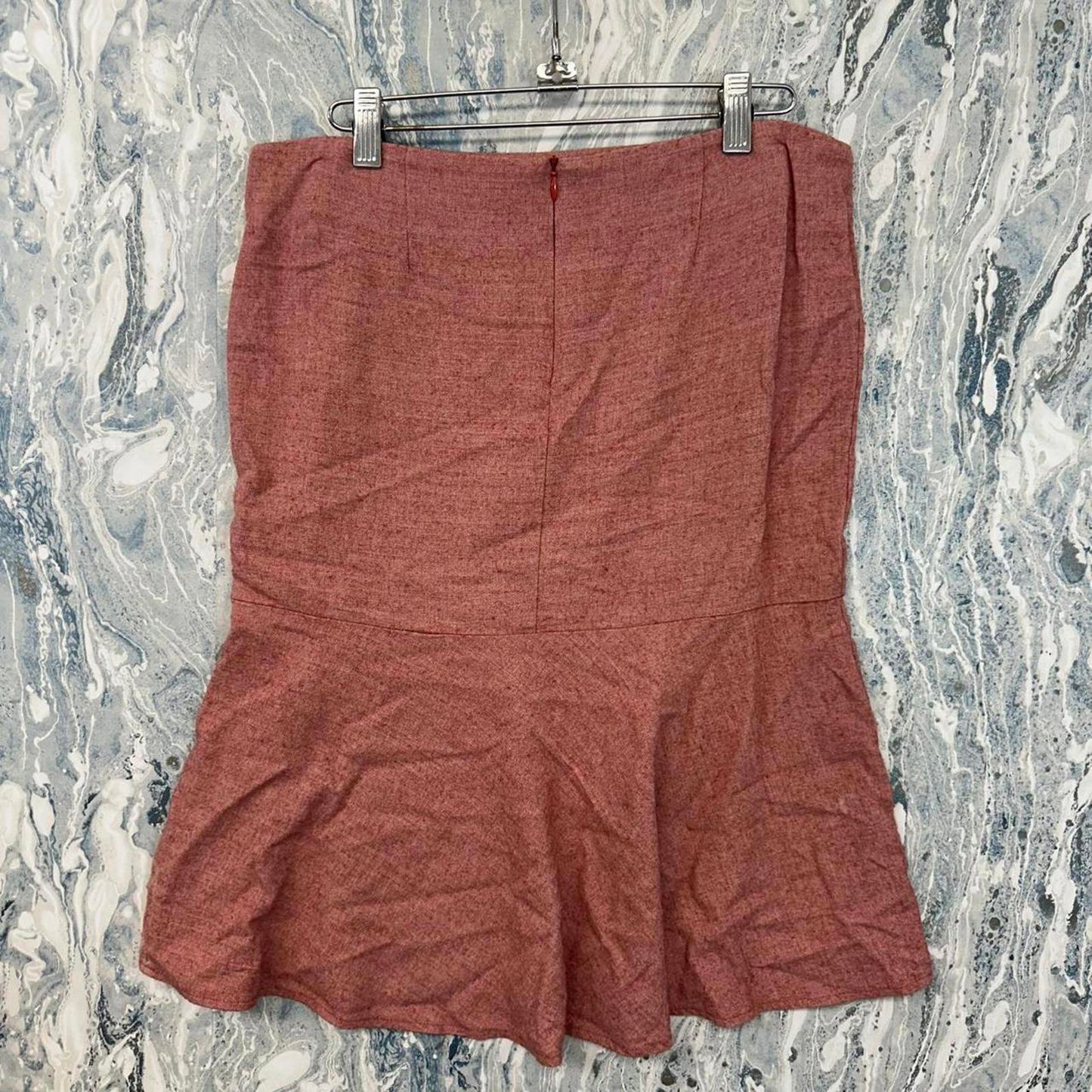 FRENCH CONNECTION Minimalist Rust Peplum Skirt (8)