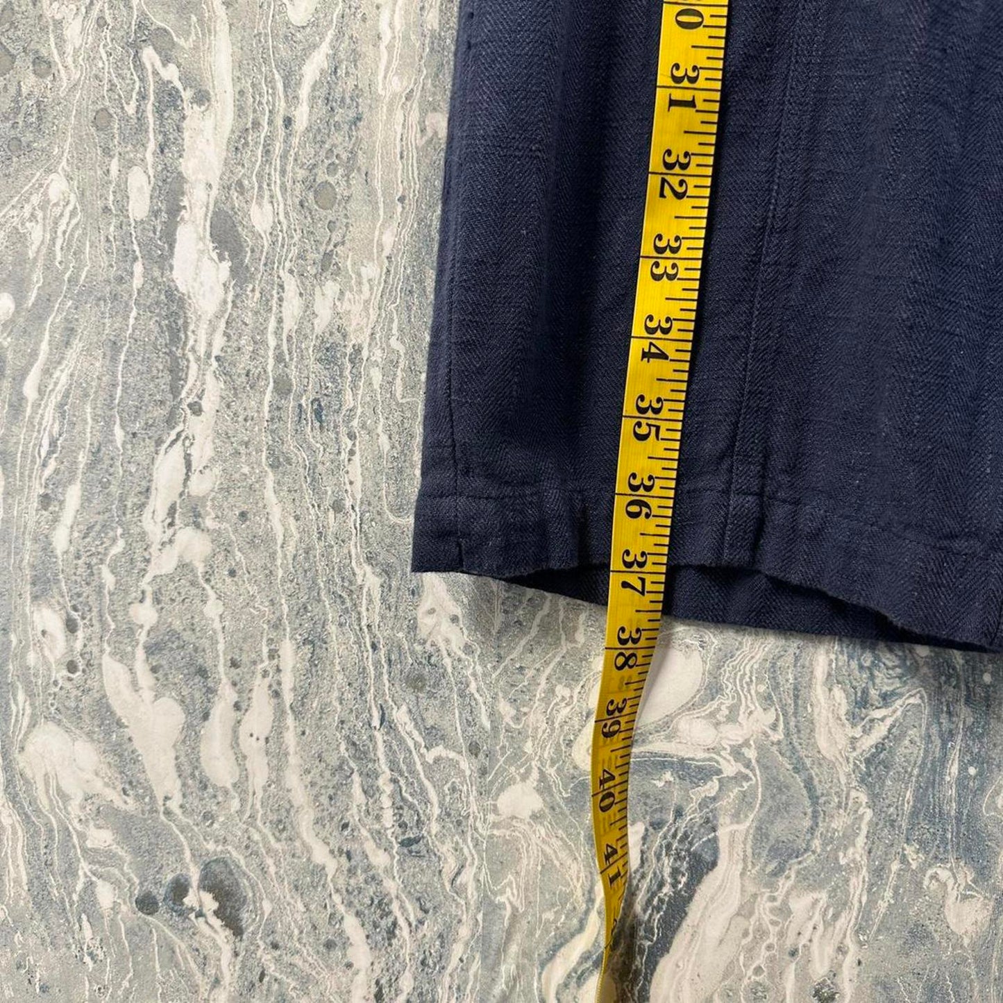 2000s designer navy wide leg pants (XL)