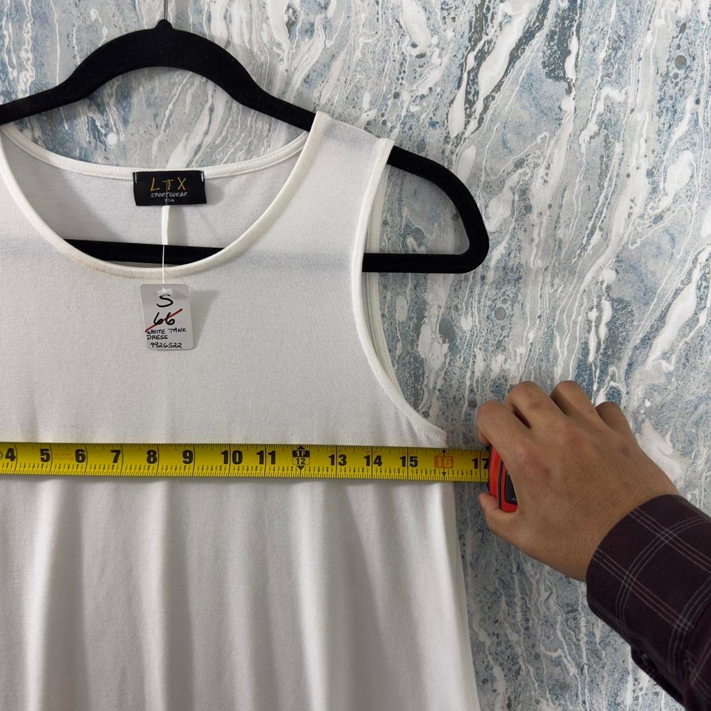 Designer White Sleeveless Tank Top Dress(S)