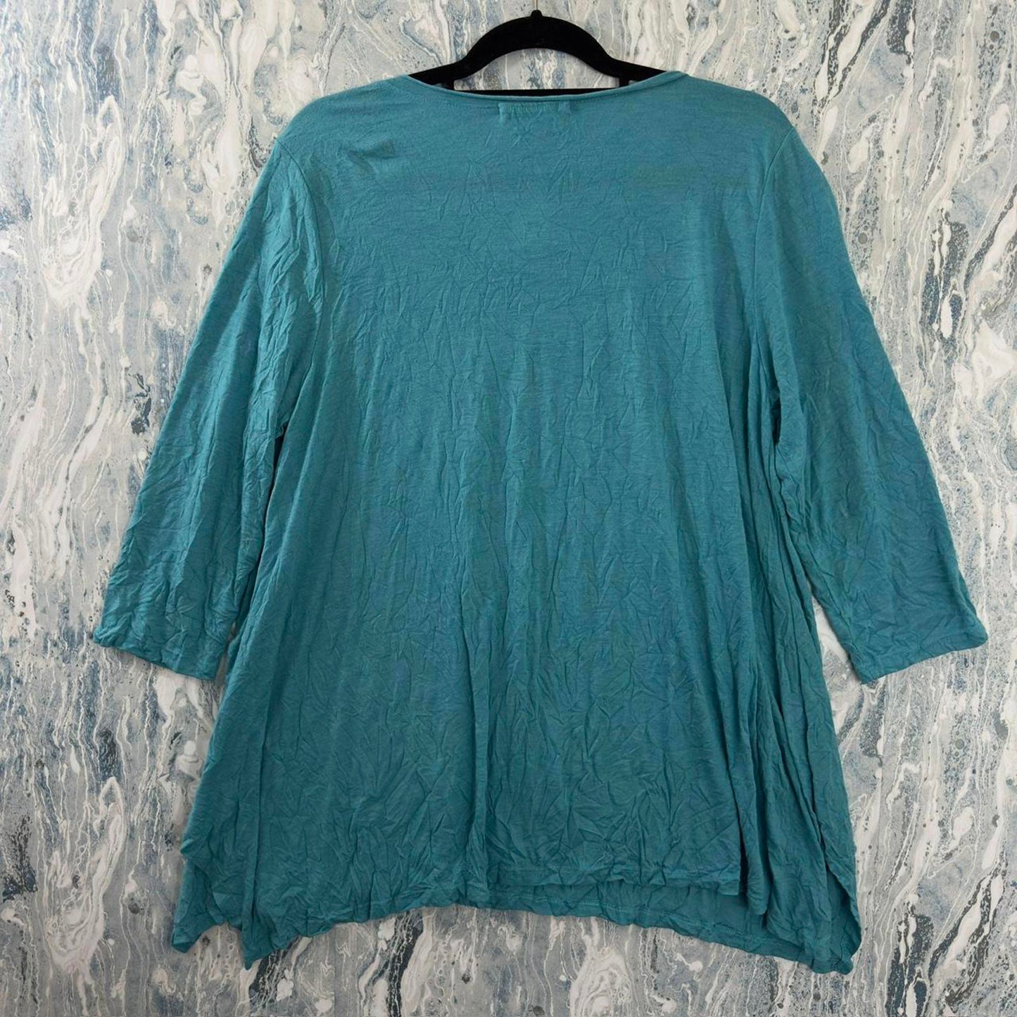 Casual Teal 3/4 Sleeve Top (M)