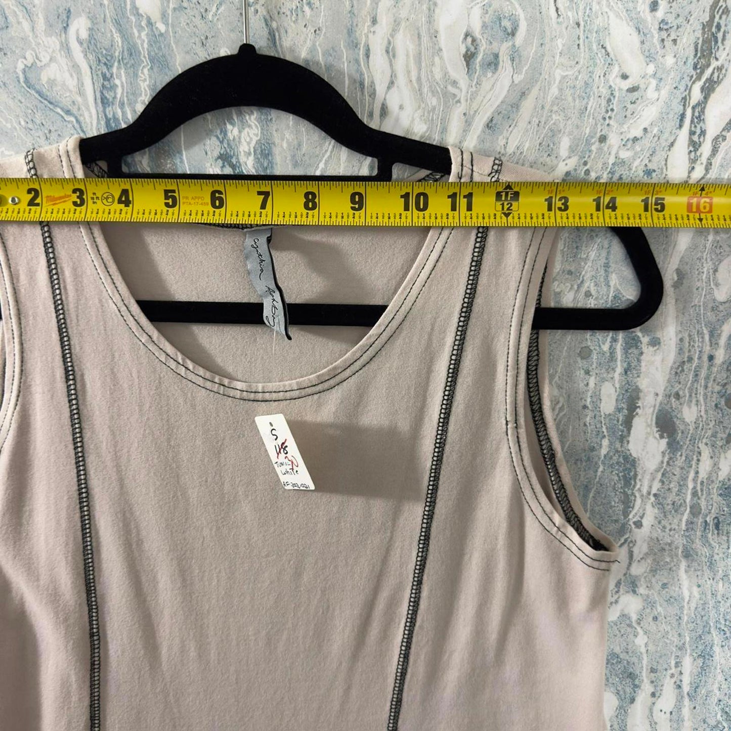 Designer Tan Sleeveless Tank Top (M)