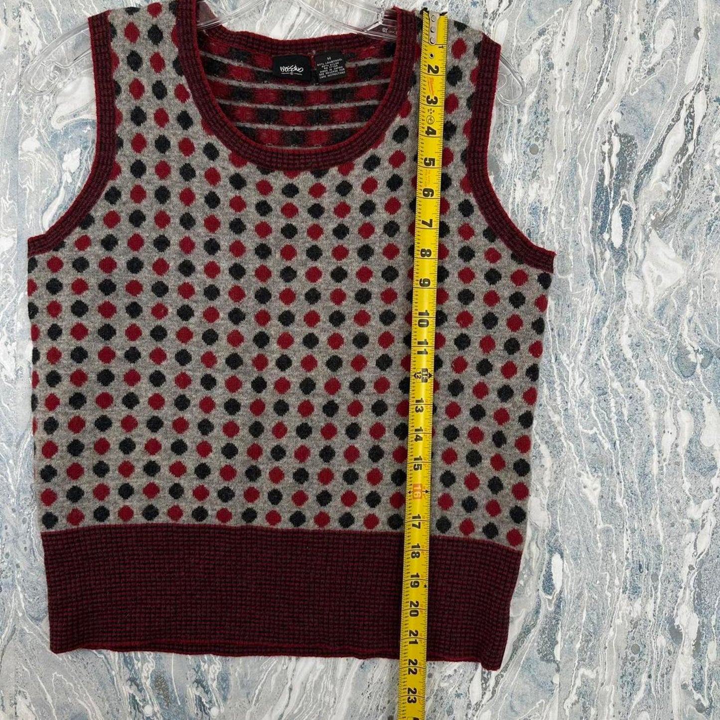 Vintage Whimsygoth Wool Polka Dot Preppy Sweater Vest (M)