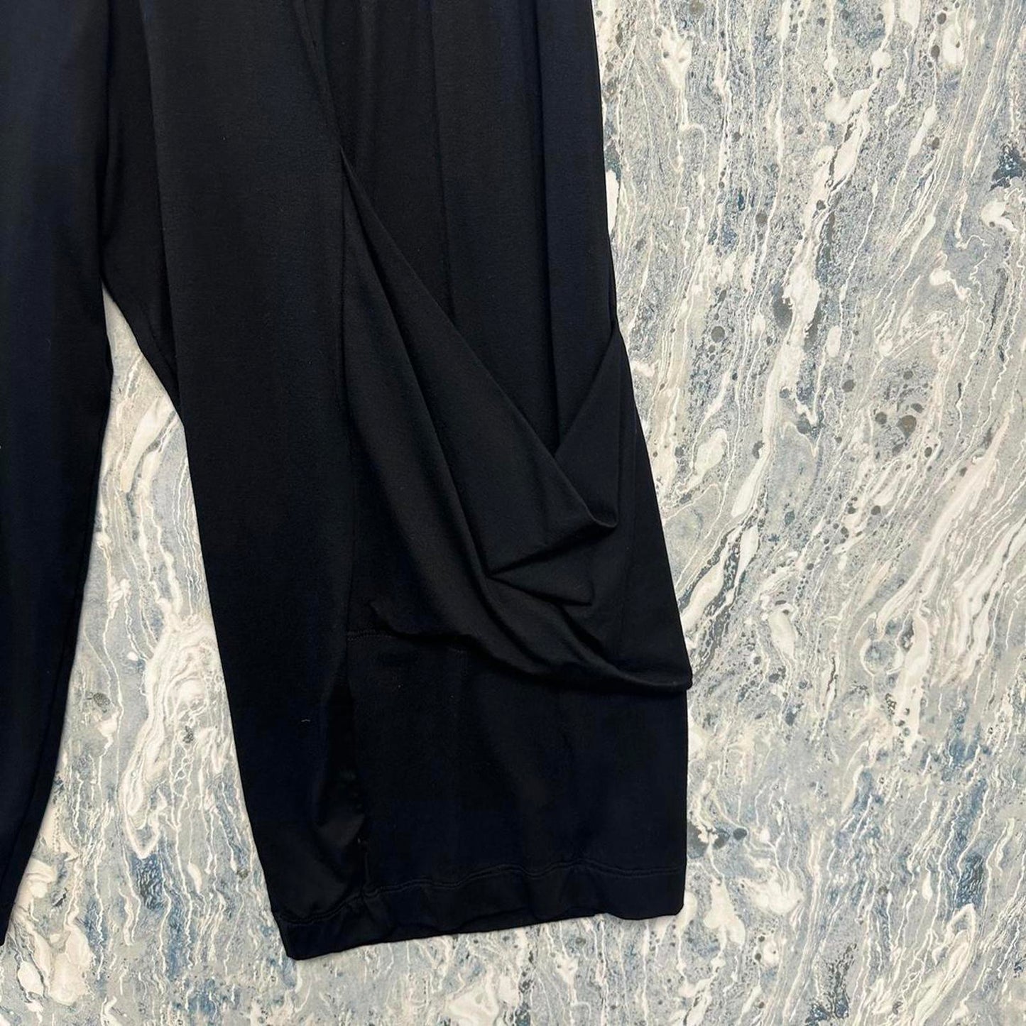 Minimalism black wide leg lounge pants (S)