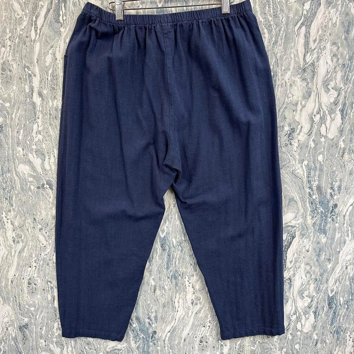 2000s designer navy wide leg pants (XL)