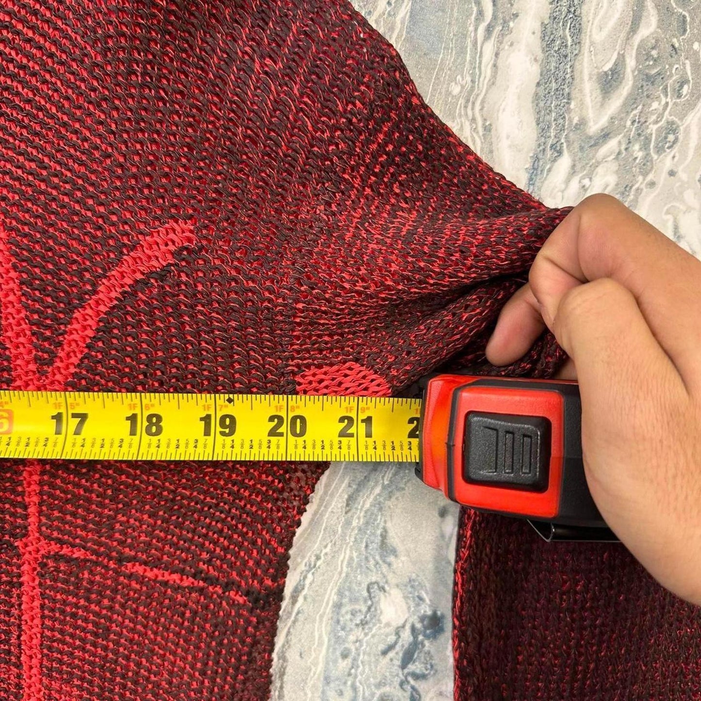 Red Abstract Sweater (One Size)