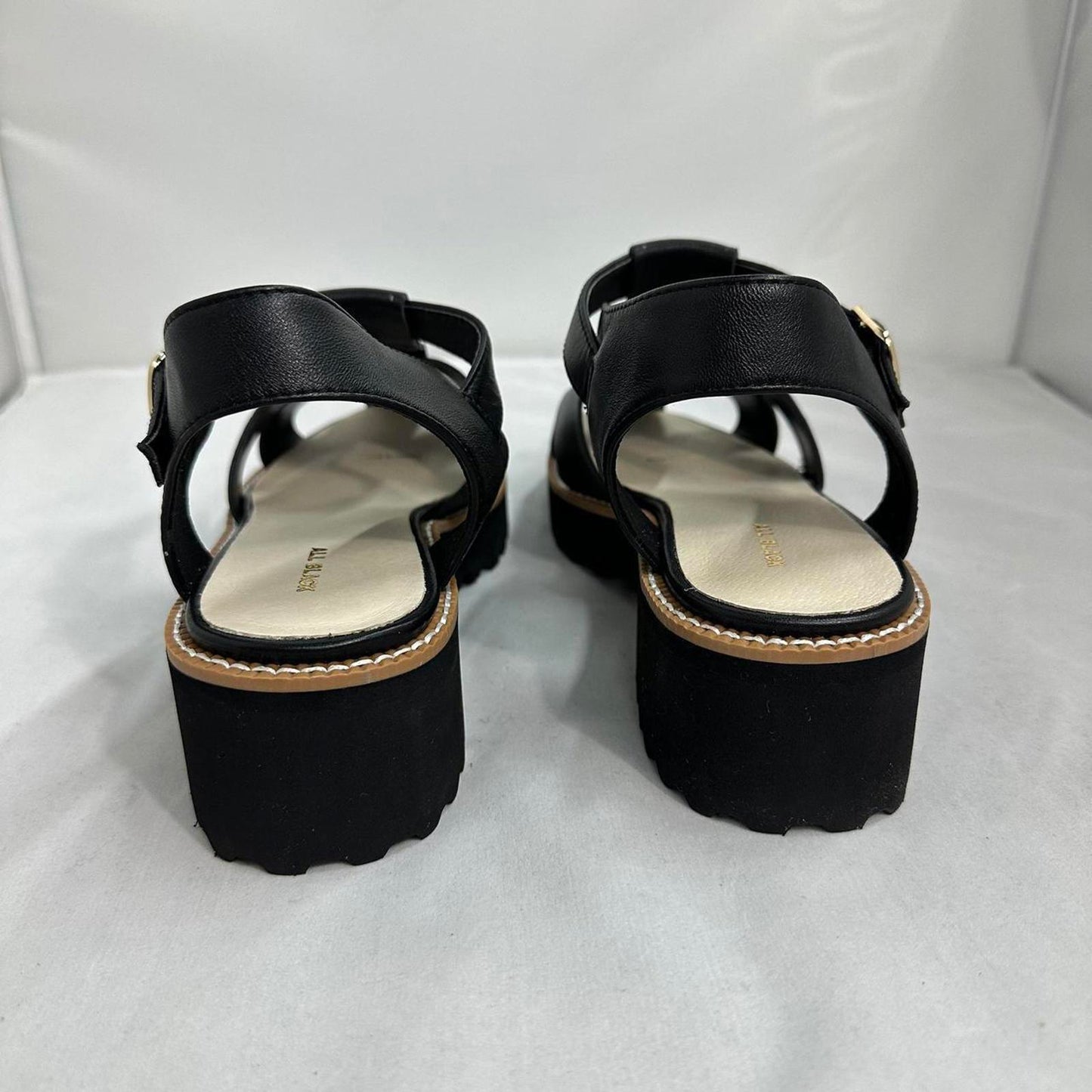 All Black Chunky Platform Sandals (9)