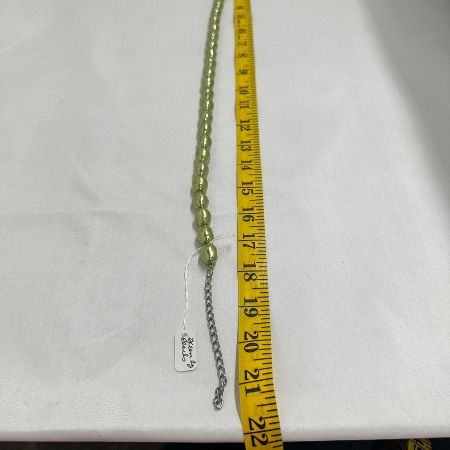 Vintage Authentic Green Pearl Necklace