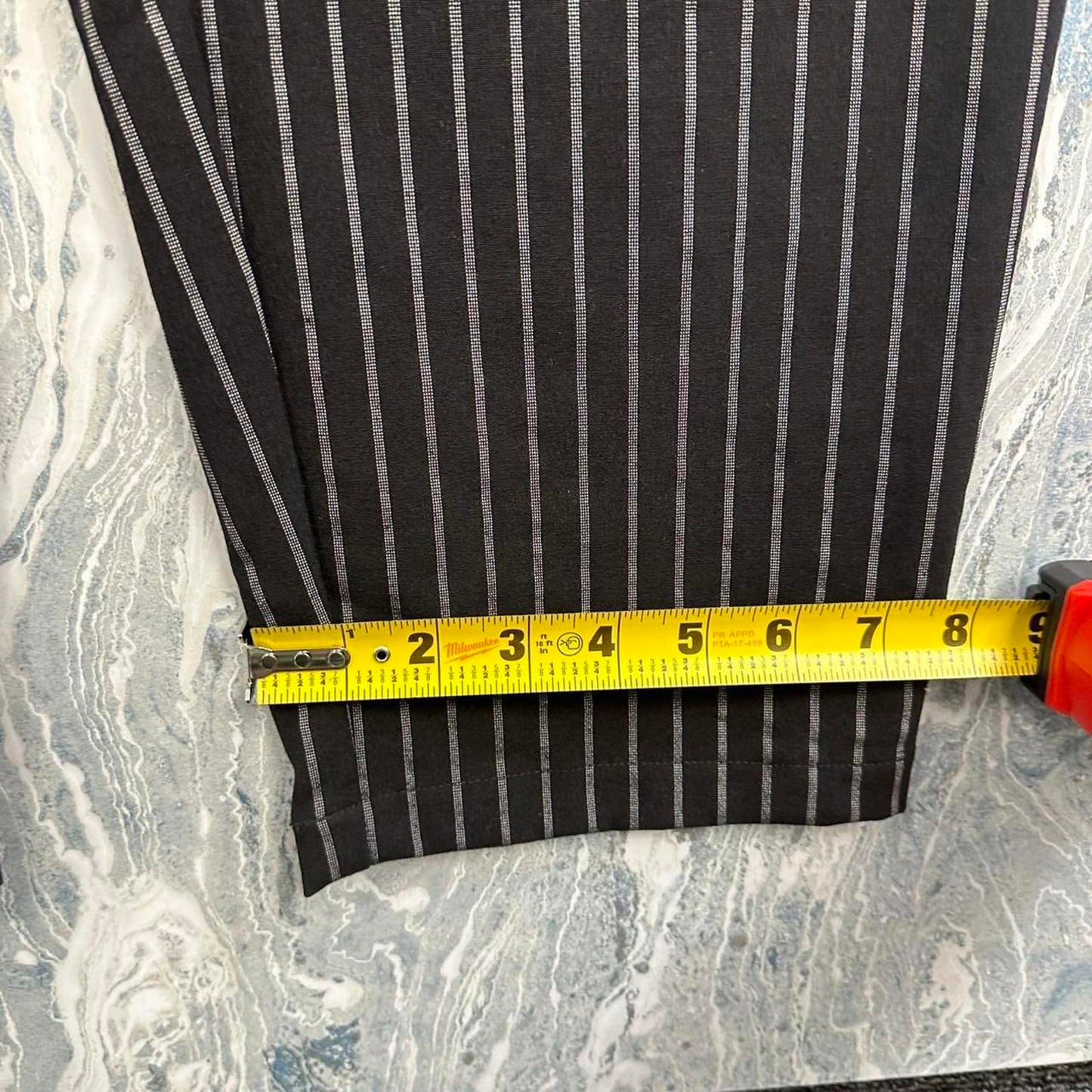 Minimalist black & white pin striped boho pants (L)