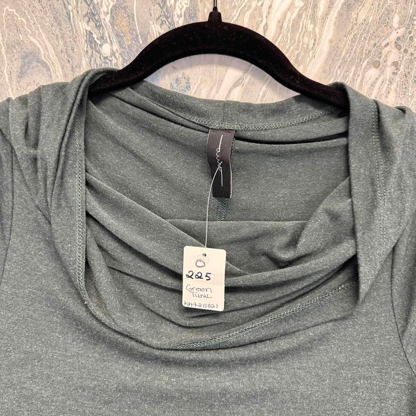 Asymmetric Green Tunic Top (O)