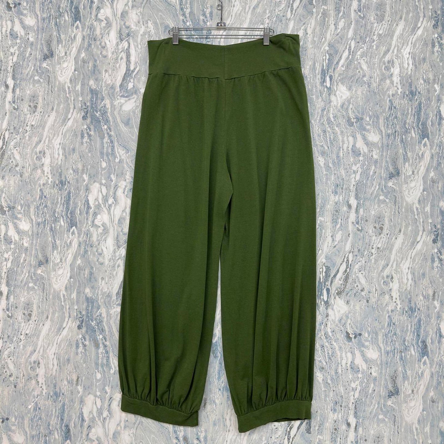 Indie Wide-Leg Olive Green Pants (L)