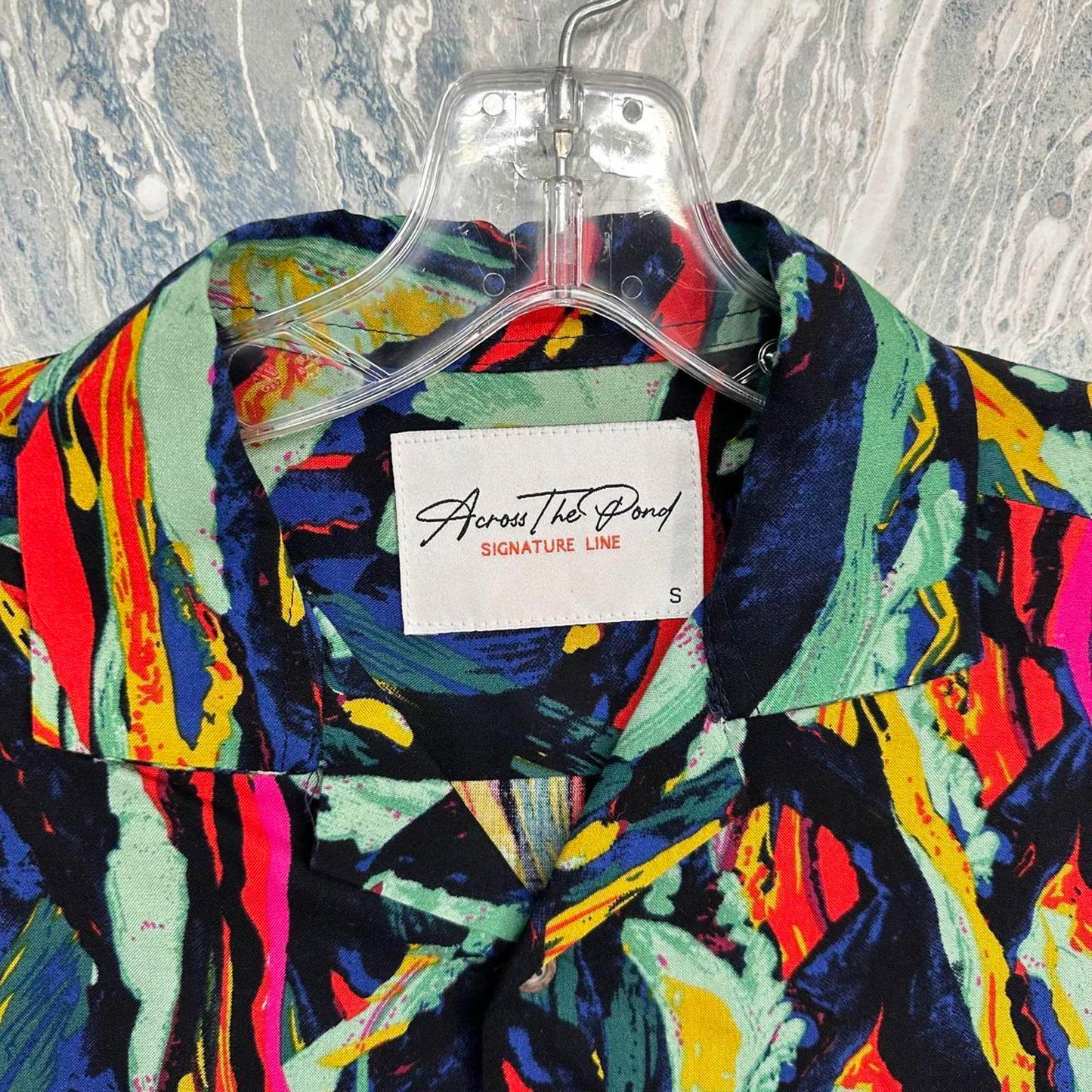 Abstract Print Short Sleeve Shirt (S)
