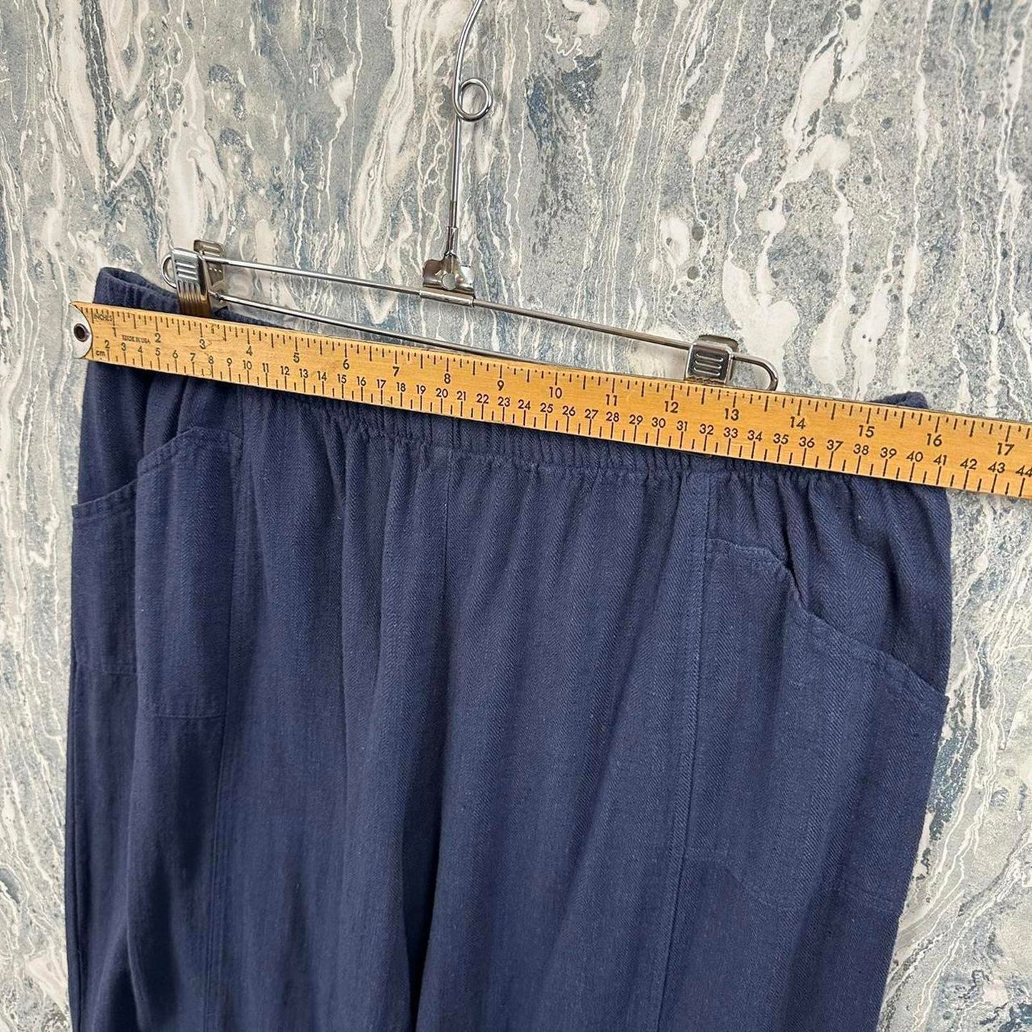 2000s designer navy wide leg pants (XL)