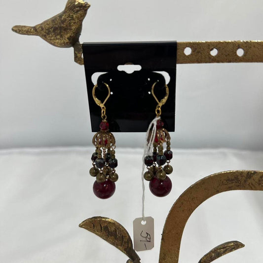 Women's Burgundy and Gold Jewellery