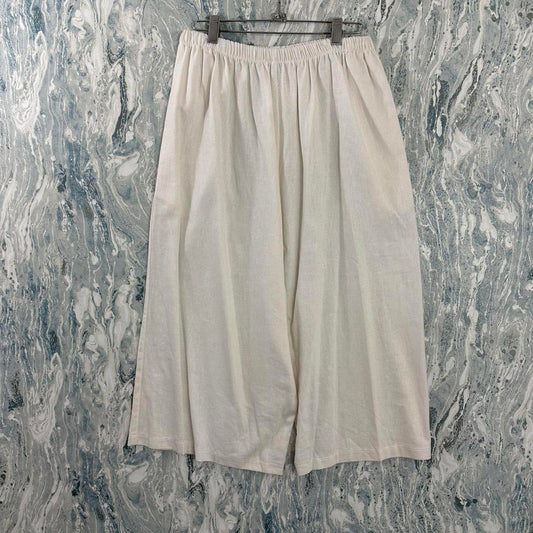 Boho White Wide-Leg Culottes (One Size)