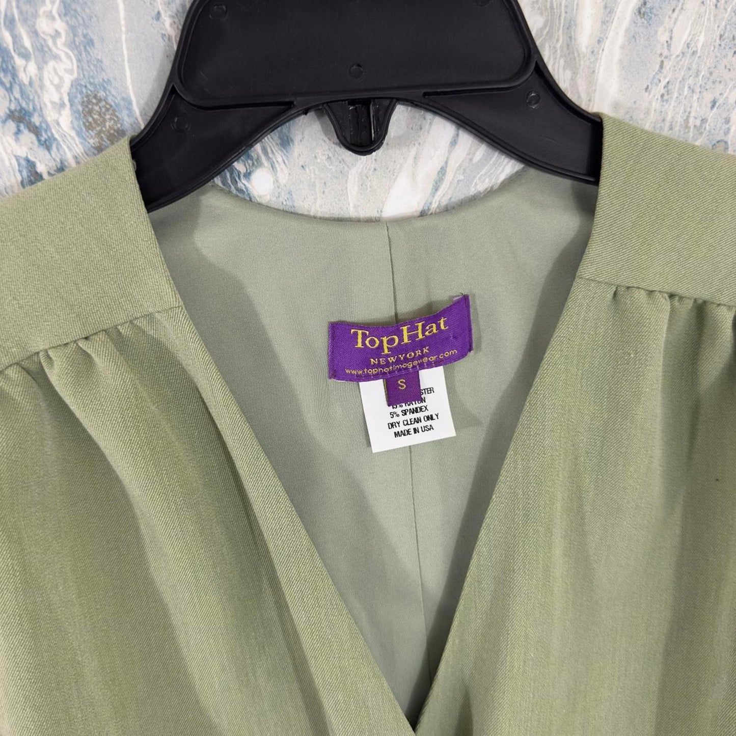 Preppy Sage Green Sleeveless Romper (S)