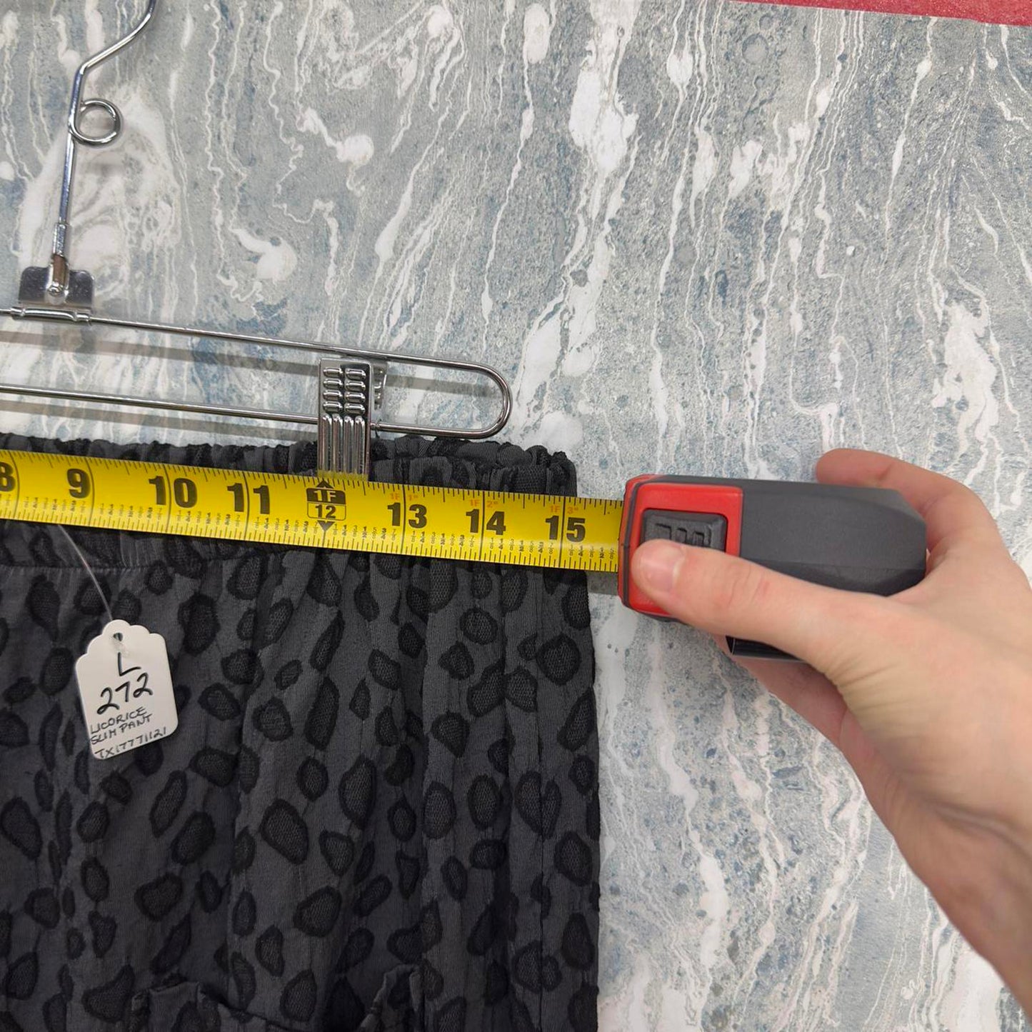 Dark Leopard Patterned Relaxed Pants (L)