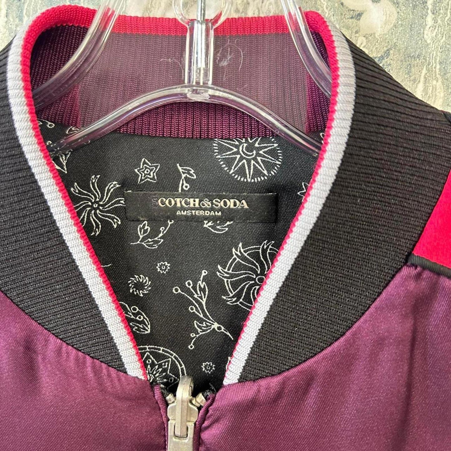 Scotch & Soda Streetwear Burgundy Bomber Jacket (M)