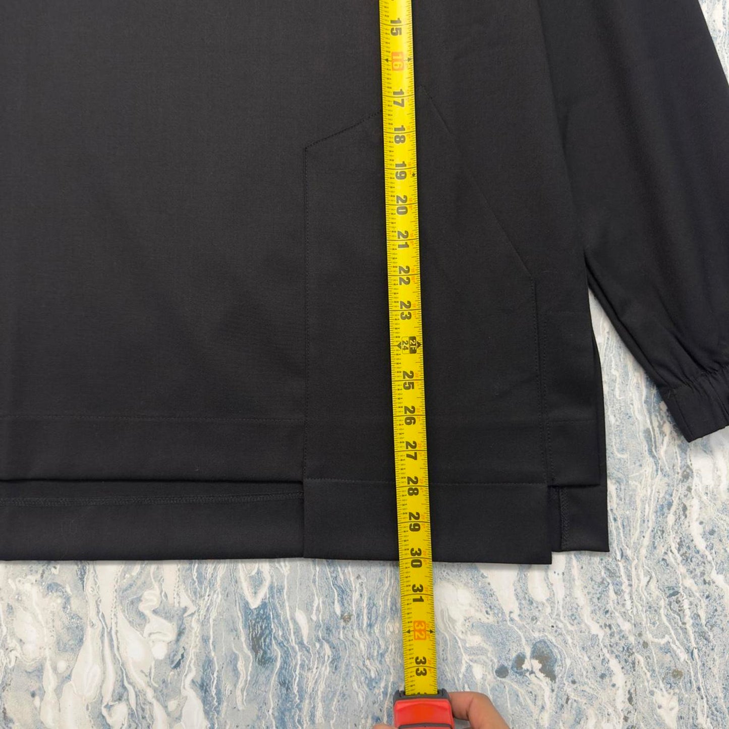 Designer Lotus Eaters Black Oversized Long Sleeve Top (L)