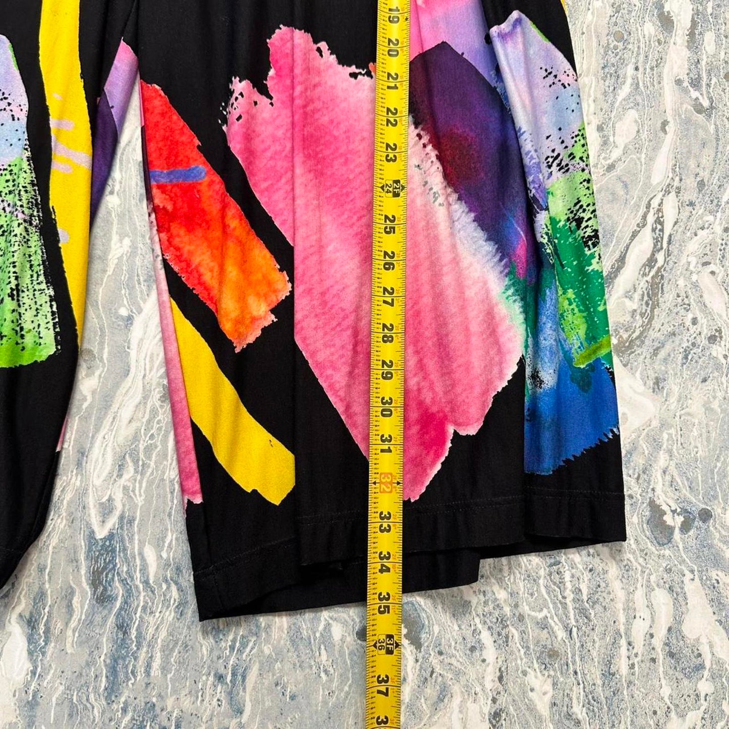 Indie rainbow abstract art teacher pants (L)