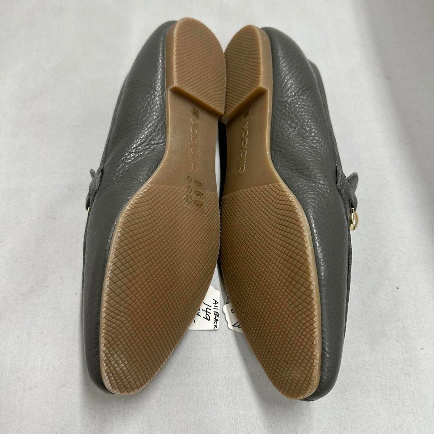Designer Gray Leather Loafer Links (36)