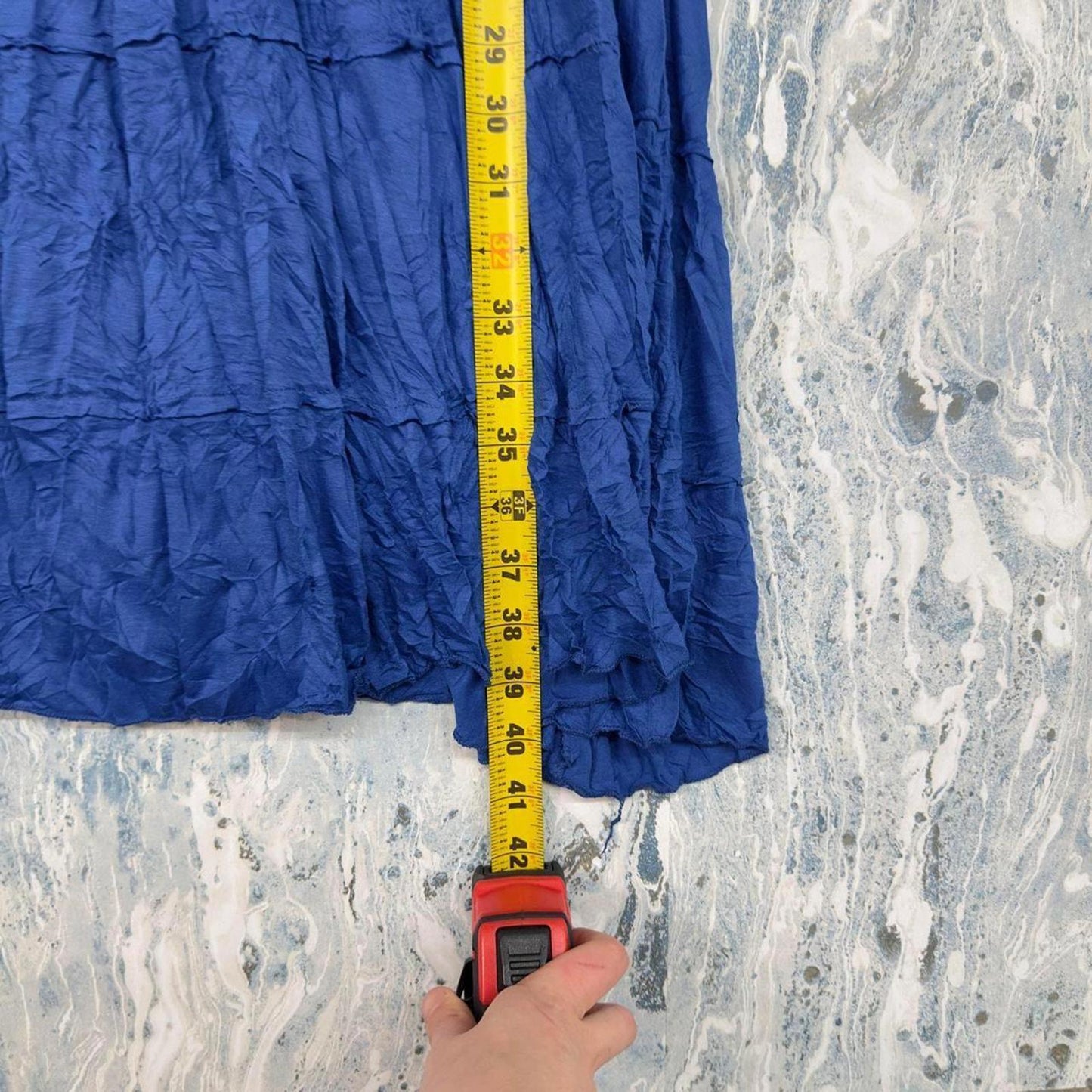 Indie Blue Tiered Maxi Skirt (XXL)