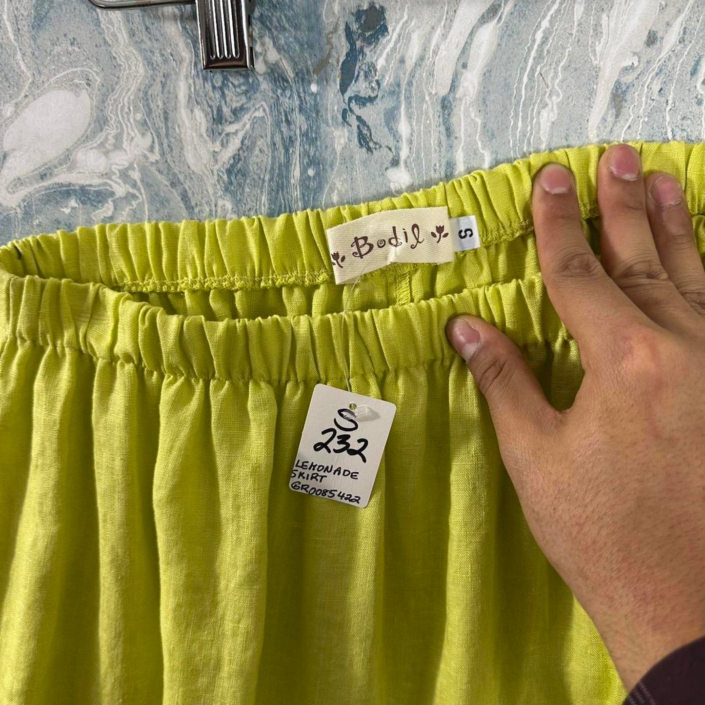 Designer Boho Lemonade Tiered Maxi Skirt (S)