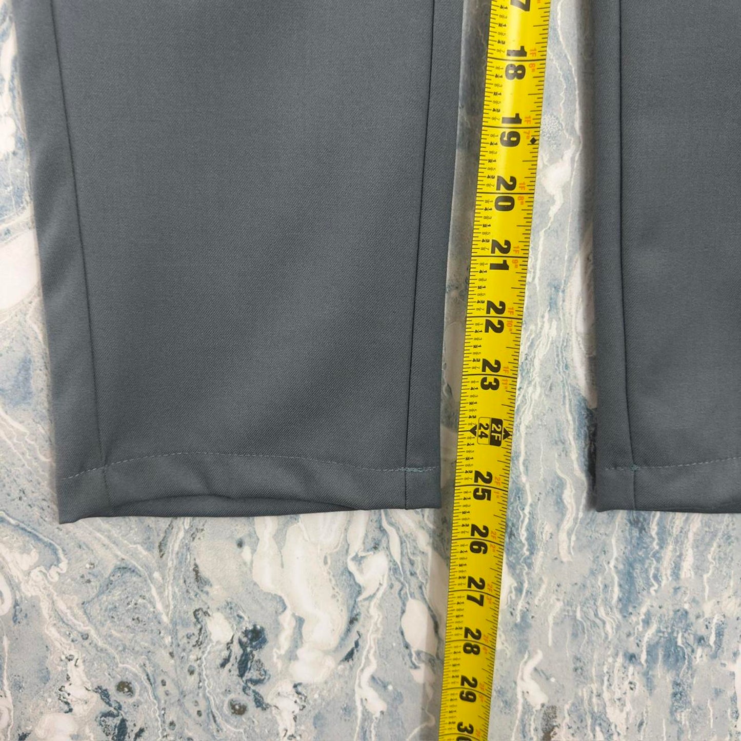 Designer Preppy Blue Grey Tailored Trousers (S)