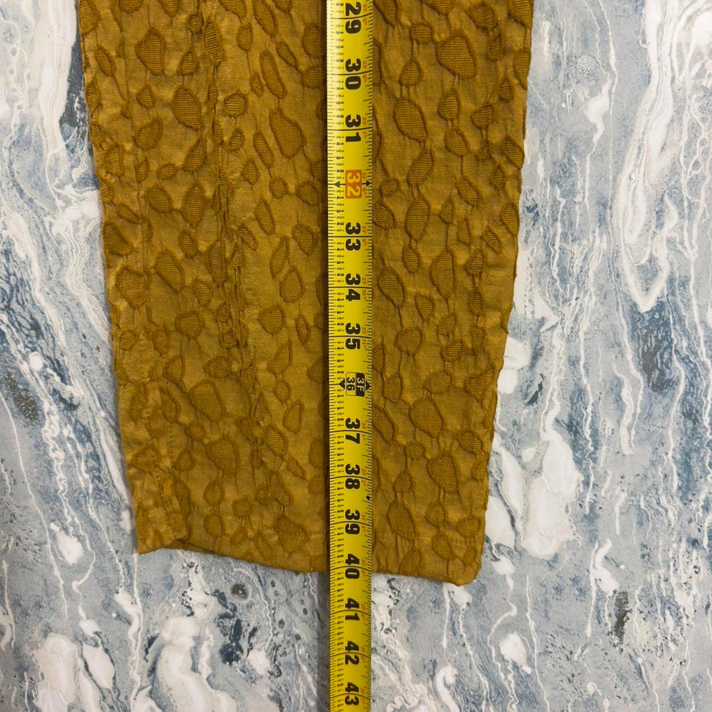 Boho Amber Yellow Textured Pants (L)