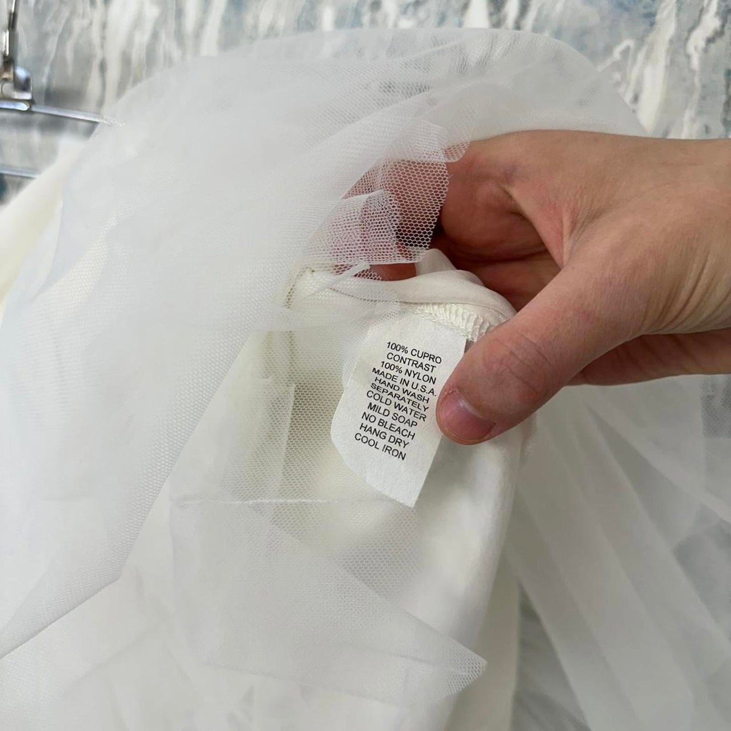 Bodil Boho White Tulle Skirt (L)