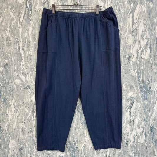 2000s designer navy wide leg pants (XL)