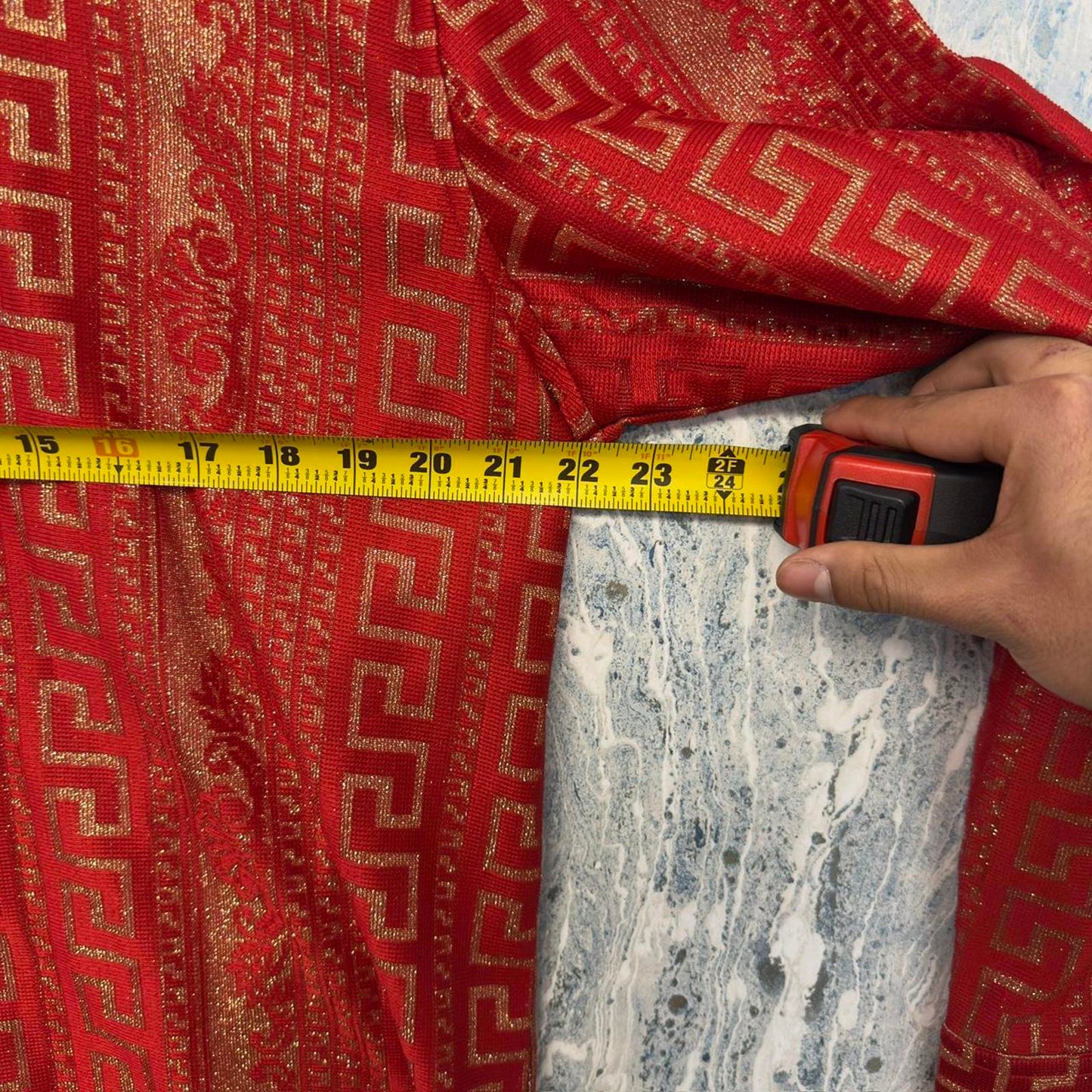 Prestige Original Red & Gold Button Shirt (M)