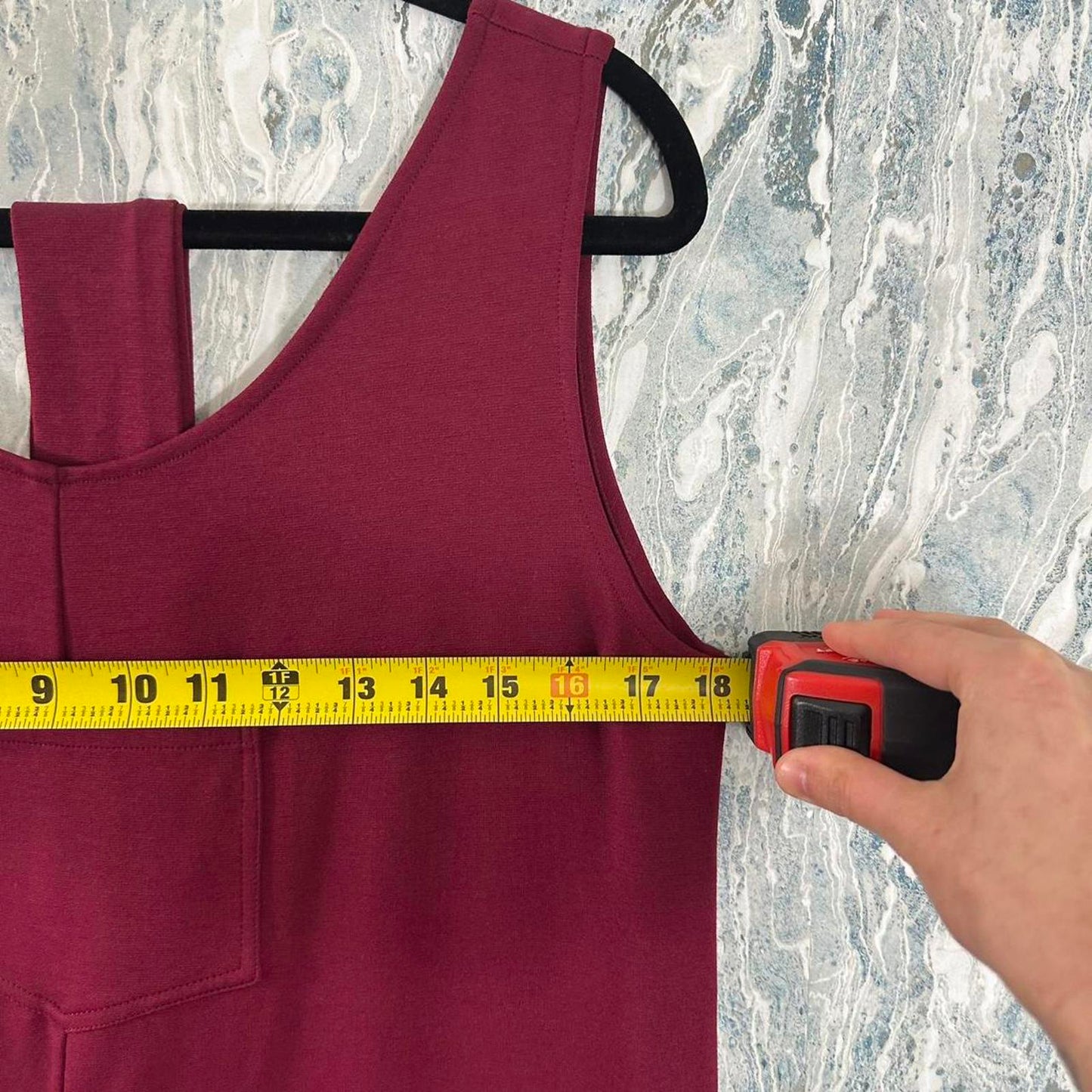 Boho Burgundy Sleeveless Jumpsuit w Belt (M/L)