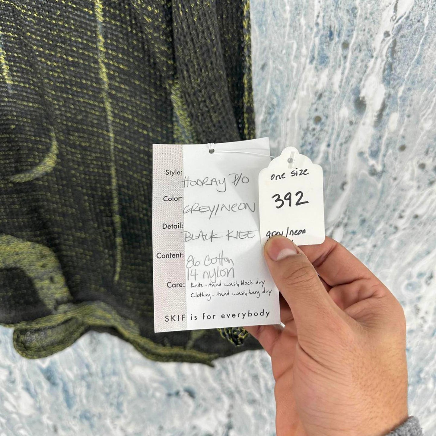 Dark Green Abstract Knit Sweater (One Size)