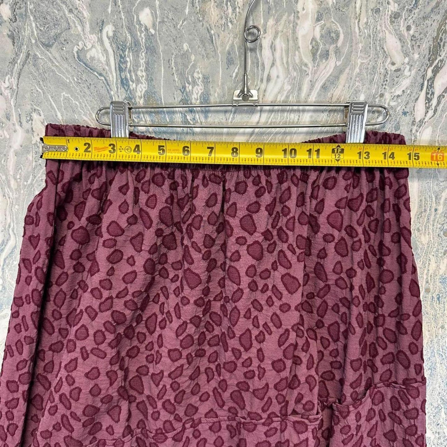 Bodil Boho Wine Patterned Women's Maxiskirt (L)