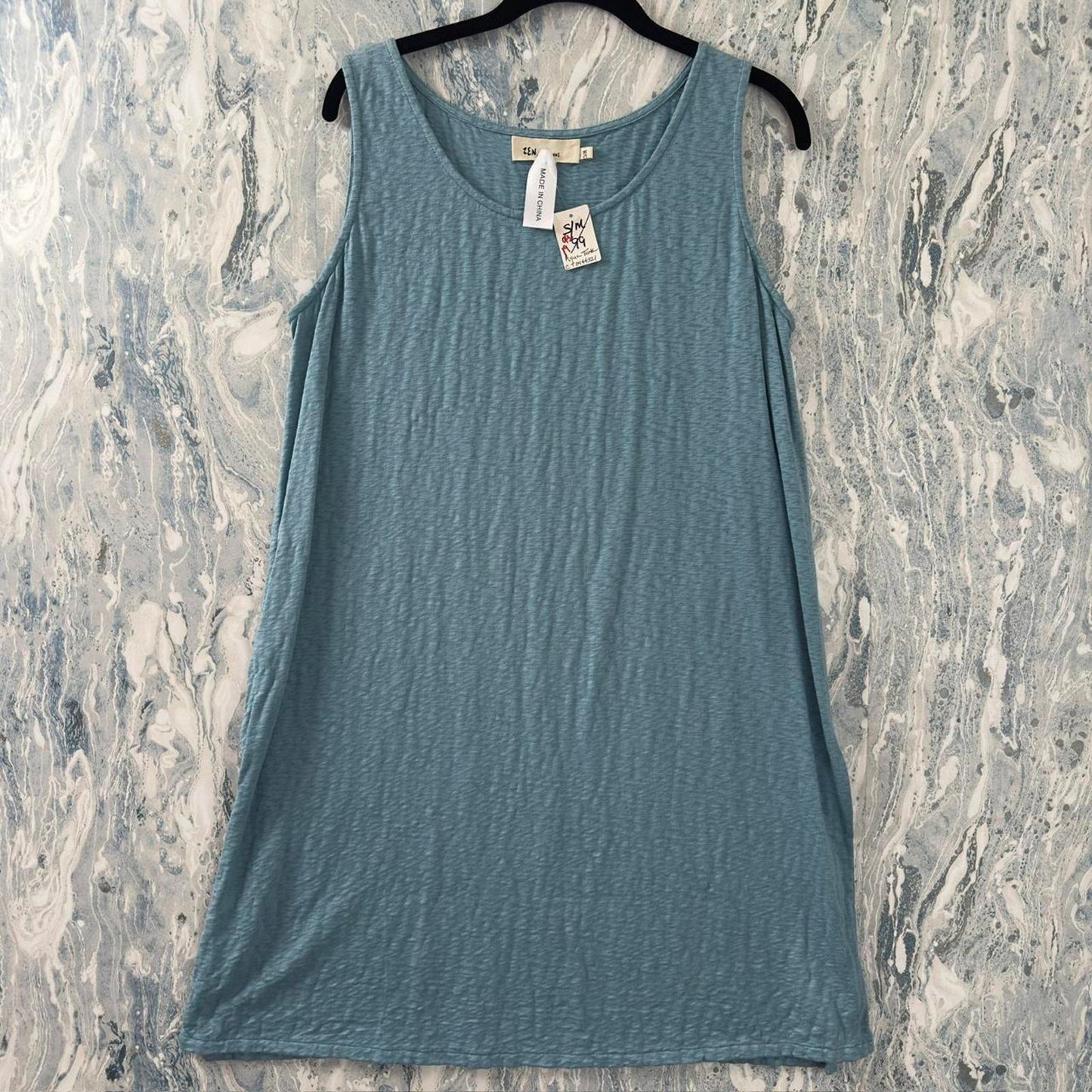 Casual Sky Blue Sleeveless Dress (S/M)
